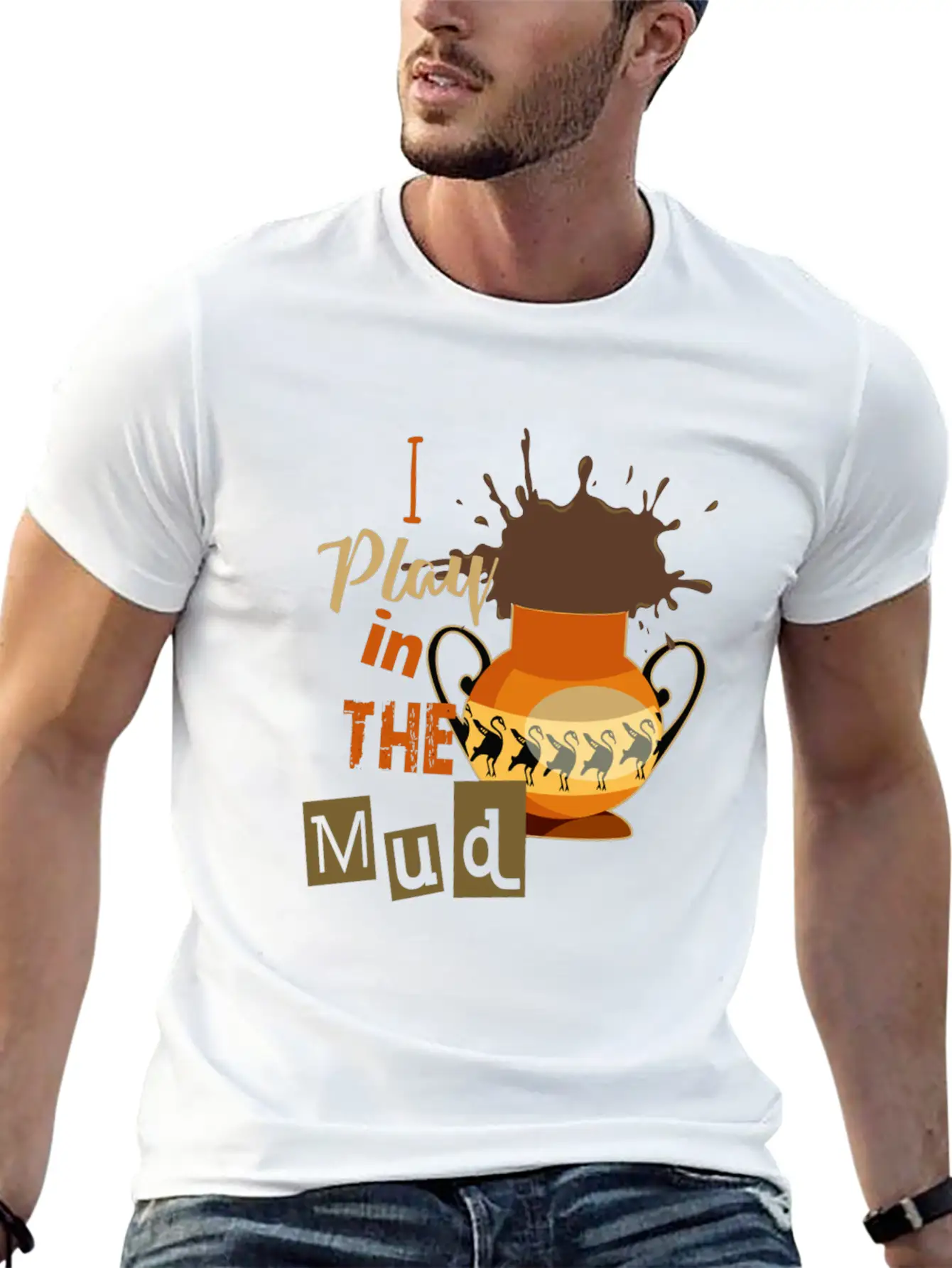 Funny Pottery Wheel Ceramics Clay Kiln I Play In T Breathable Graphic T-Shirt – Perfect For Casual Days