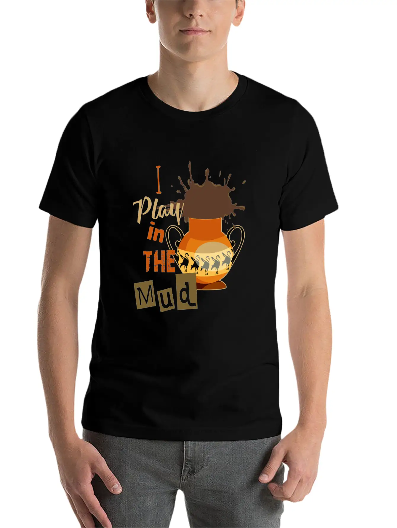 Funny Pottery Wheel Ceramics Clay Kiln I Play In T Breathable Graphic T-Shirt – Perfect For Casual Days