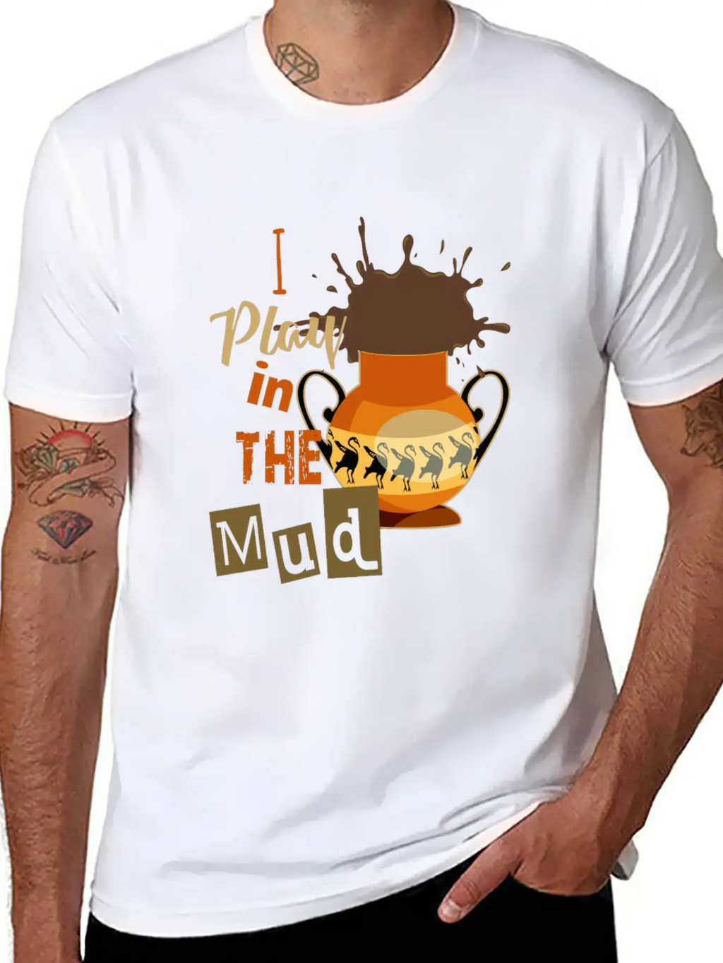 Funny Pottery Wheel Ceramics Clay Kiln I Play In T Breathable Graphic T-Shirt – Perfect For Casual Days