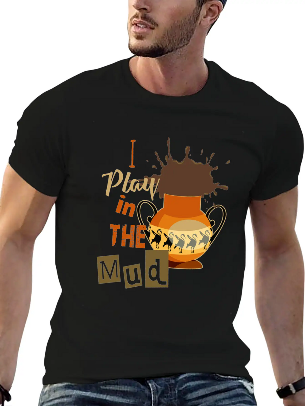 Funny Pottery Wheel Ceramics Clay Kiln I Play In T Breathable Graphic T-Shirt – Perfect For Casual Days