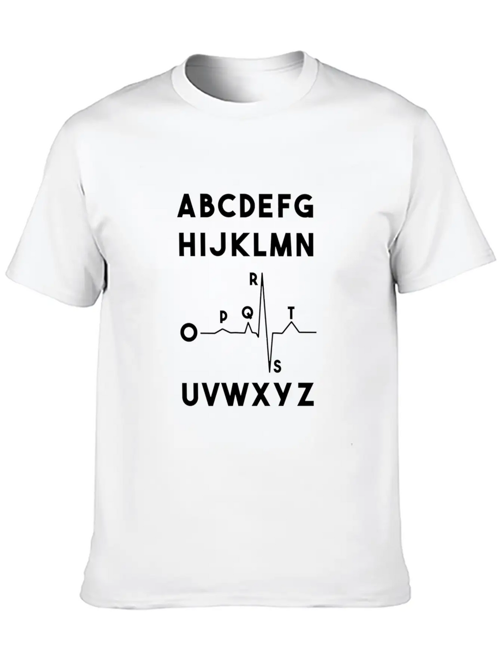 Funny Pqrst Heartbeats Nurse Funny Alphabet Tee Breathable Soft Cotton T-Shirt – Timeless Casual Look
