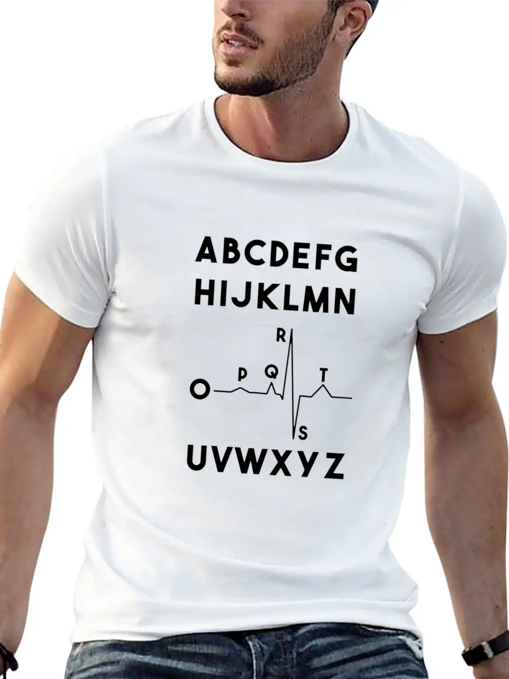 Funny Pqrst Heartbeats Nurse Funny Alphabet Tee Breathable Soft Cotton T-Shirt – Timeless Casual Look
