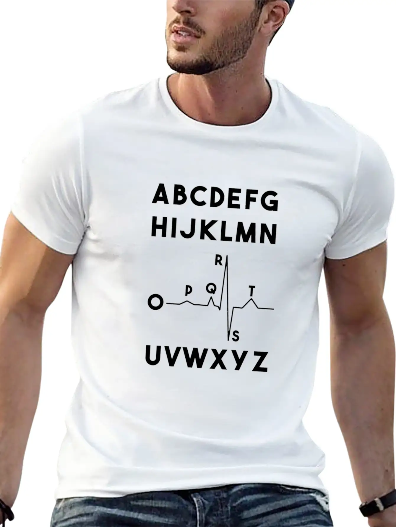 Funny Pqrst Heartbeats Nurse Funny Alphabet Tee Breathable Soft Cotton T-Shirt – Timeless Casual Look