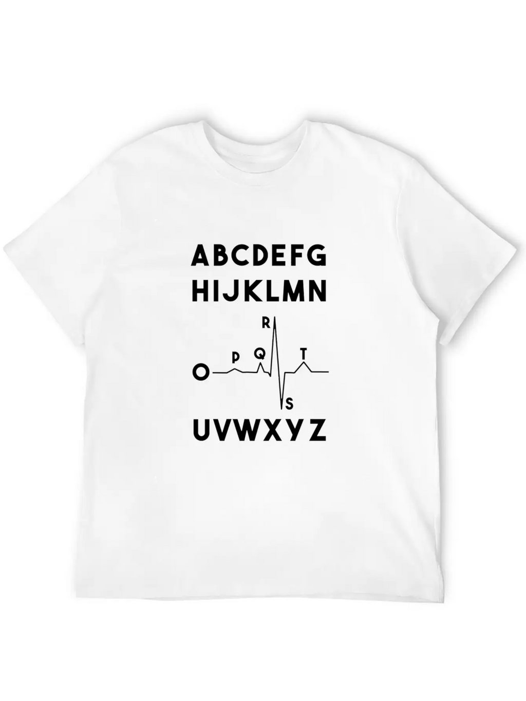 Funny Pqrst Heartbeats Nurse Funny Alphabet Tee Breathable Soft Cotton T-Shirt – Timeless Casual Look