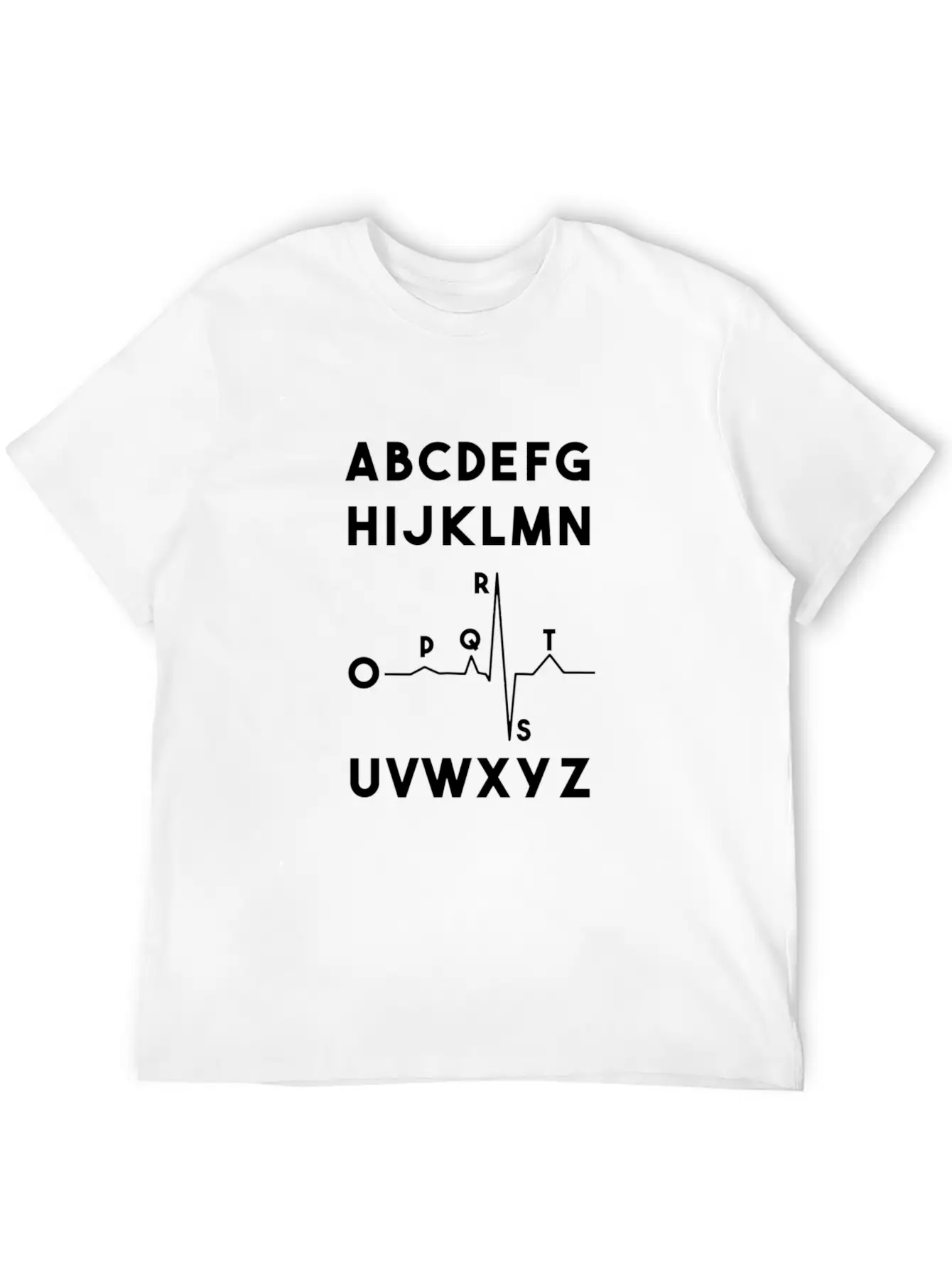 Funny Pqrst Heartbeats Nurse Funny Alphabet Tee Breathable Soft Cotton T-Shirt – Timeless Casual Look