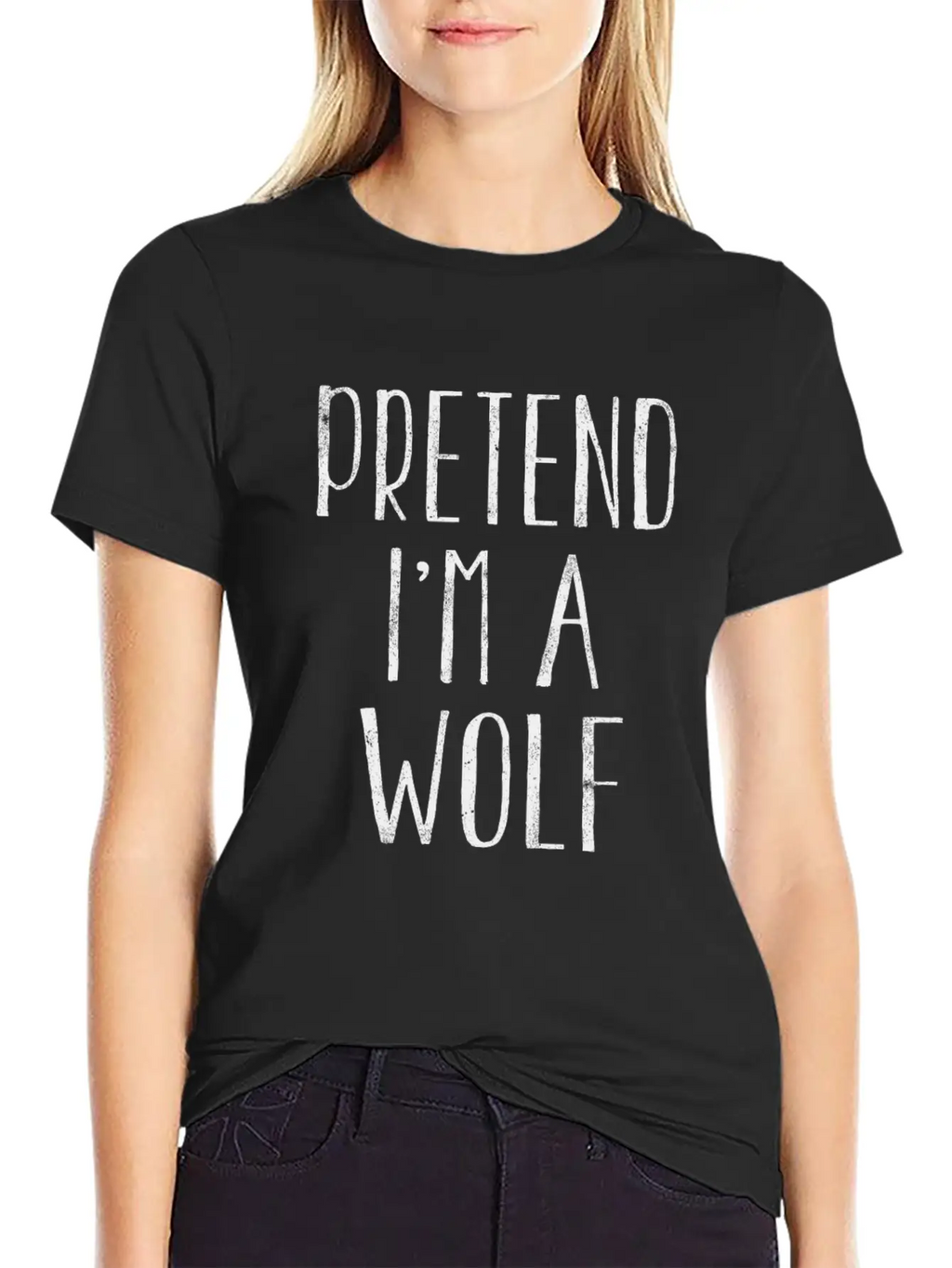 Funny Pretend I'm Wolf Costume For Halloween Modern Fit Casual T-Shirt – Clean And Versatile Design