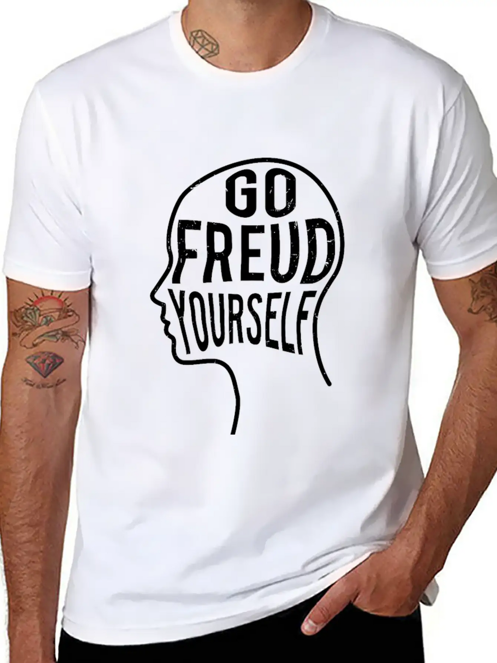 Funny Psychologist Gift - Go Freud Yourself Unisex Casual T-Shirt – Clean Design For Daily Comfort