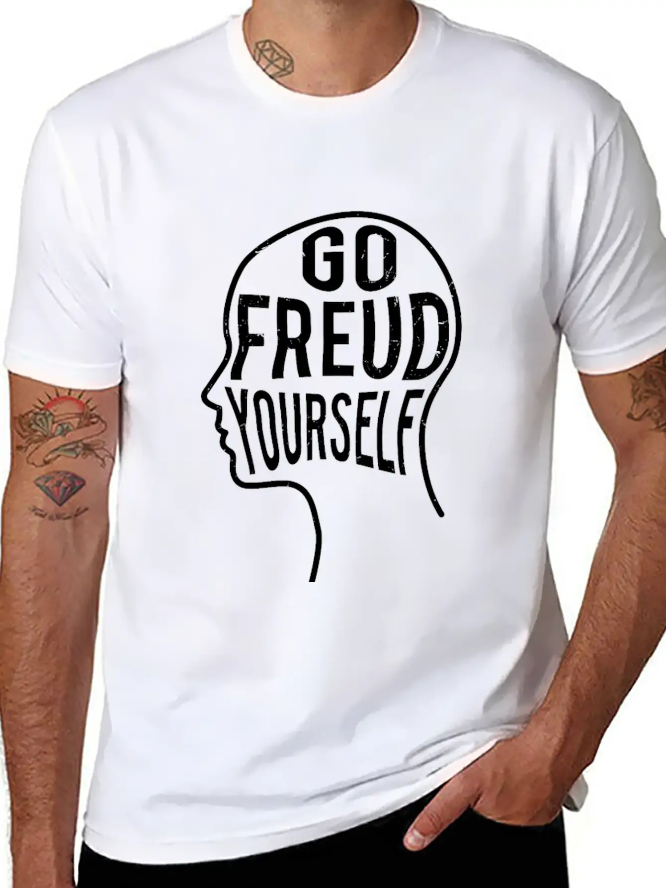 Funny Psychologist Gift - Go Freud Yourself Unisex Casual T-Shirt – Clean Design For Daily Comfort