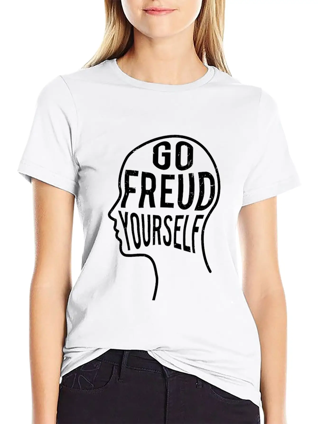 Funny Psychologist Gift - Go Freud Yourself Unisex Casual T-Shirt – Clean Design For Daily Comfort