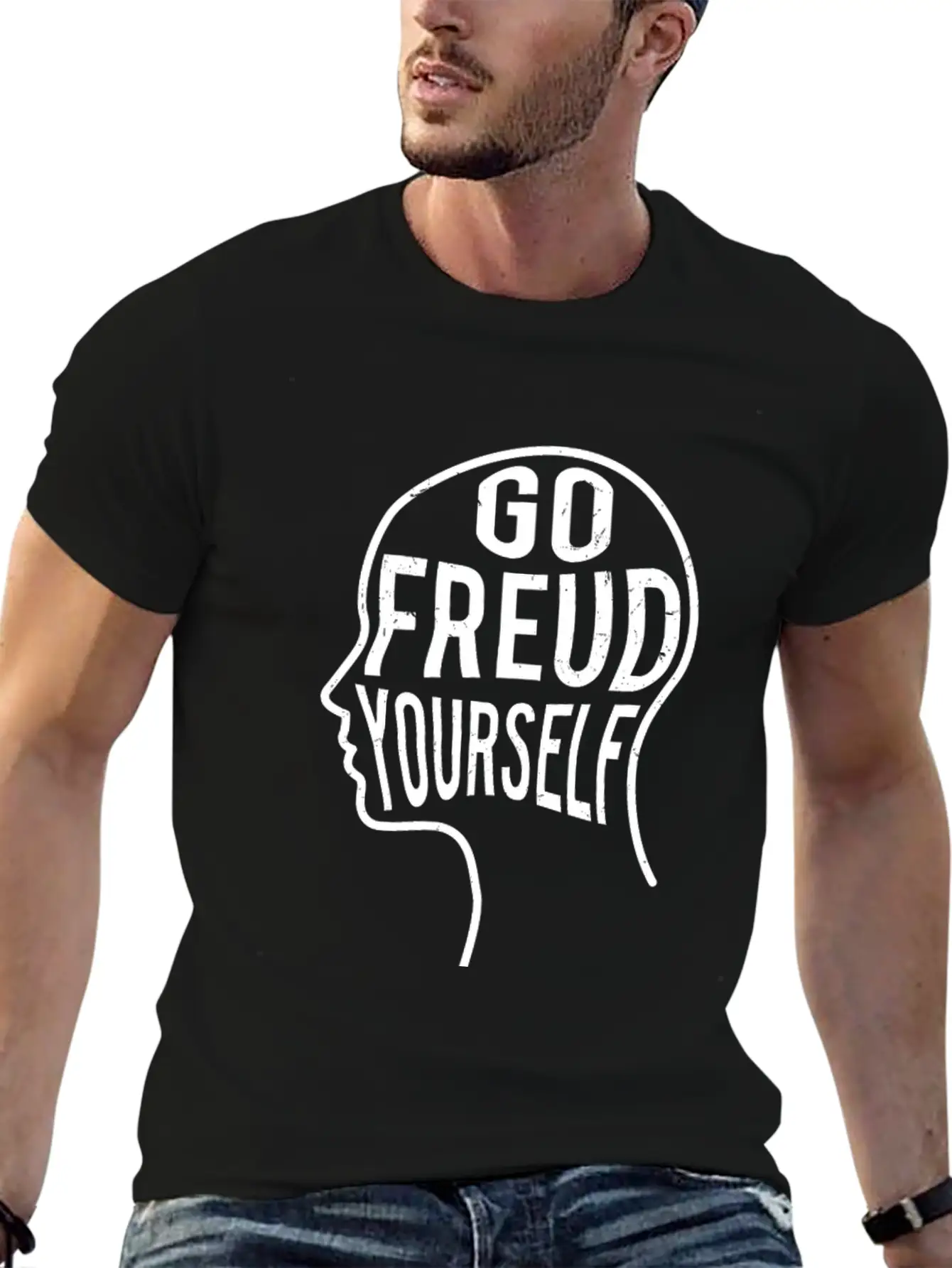 Funny Psychologist Gift - Go Freud Yourself Unisex Casual T-Shirt – Clean Design For Daily Comfort