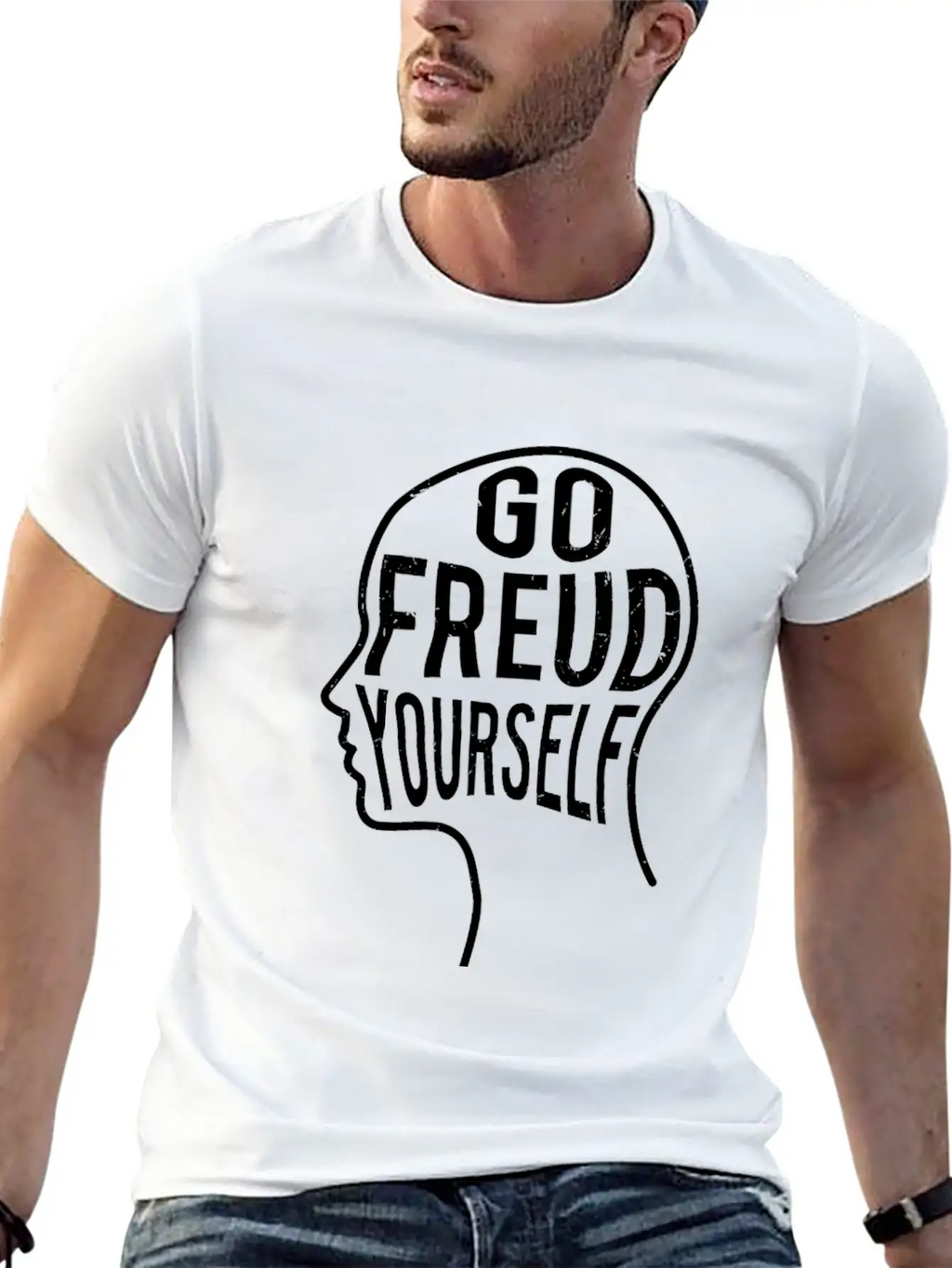 Funny Psychologist Gift - Go Freud Yourself Unisex Casual T-Shirt – Clean Design For Daily Comfort