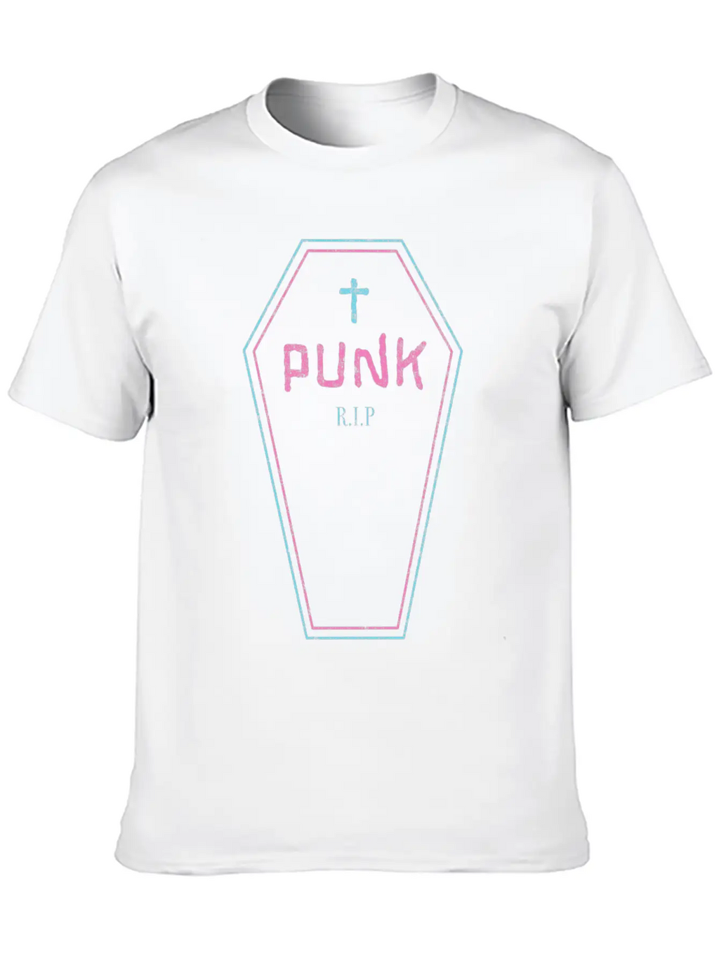 Funny Punk - Rock Guitar - Coffin - Punk Is Dead - Breathable Graphic T-Shirt – Perfect For Casual Days