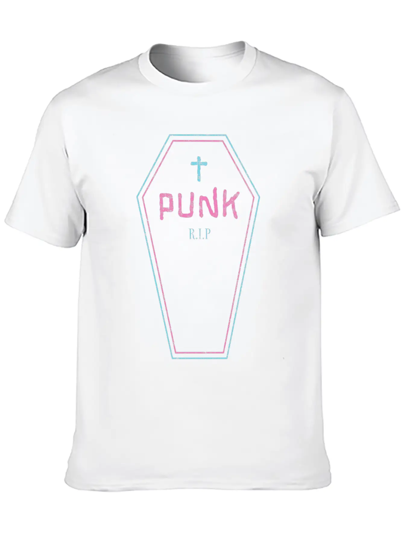 Funny Punk - Rock Guitar - Coffin - Punk Is Dead - Breathable Graphic T-Shirt – Perfect For Casual Days