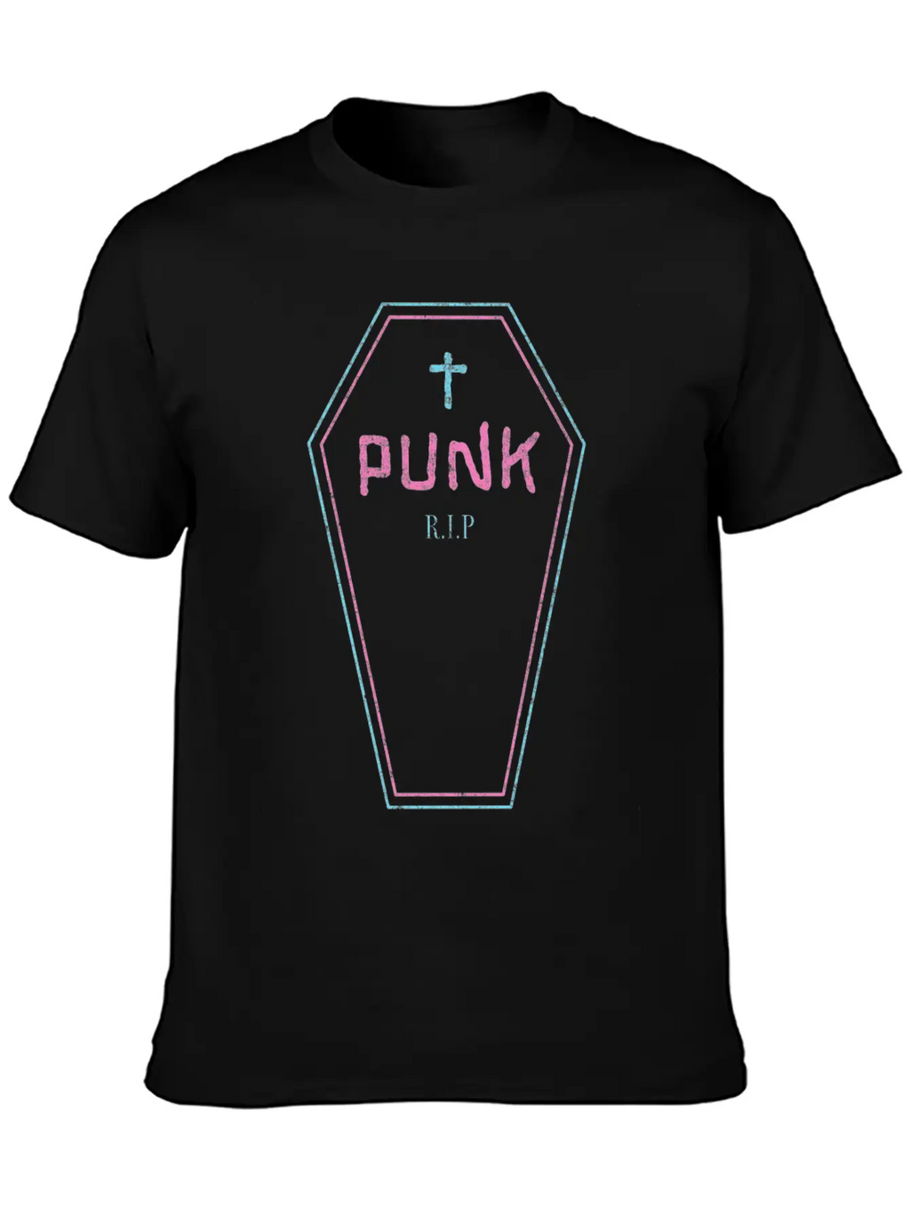 Funny Punk - Rock Guitar - Coffin - Punk Is Dead - Breathable Graphic T-Shirt – Perfect For Casual Days