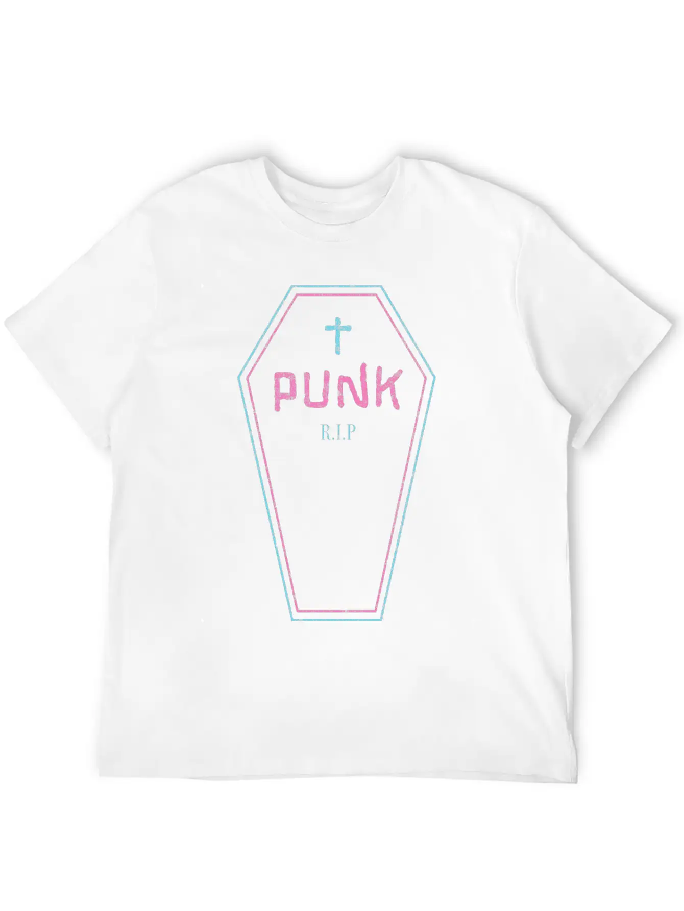 Funny Punk - Rock Guitar - Coffin - Punk Is Dead - Breathable Graphic T-Shirt – Perfect For Casual Days