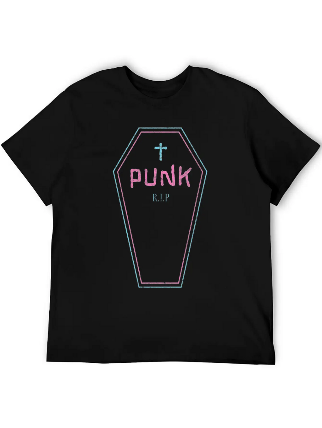 Funny Punk - Rock Guitar - Coffin - Punk Is Dead - Breathable Graphic T-Shirt – Perfect For Casual Days