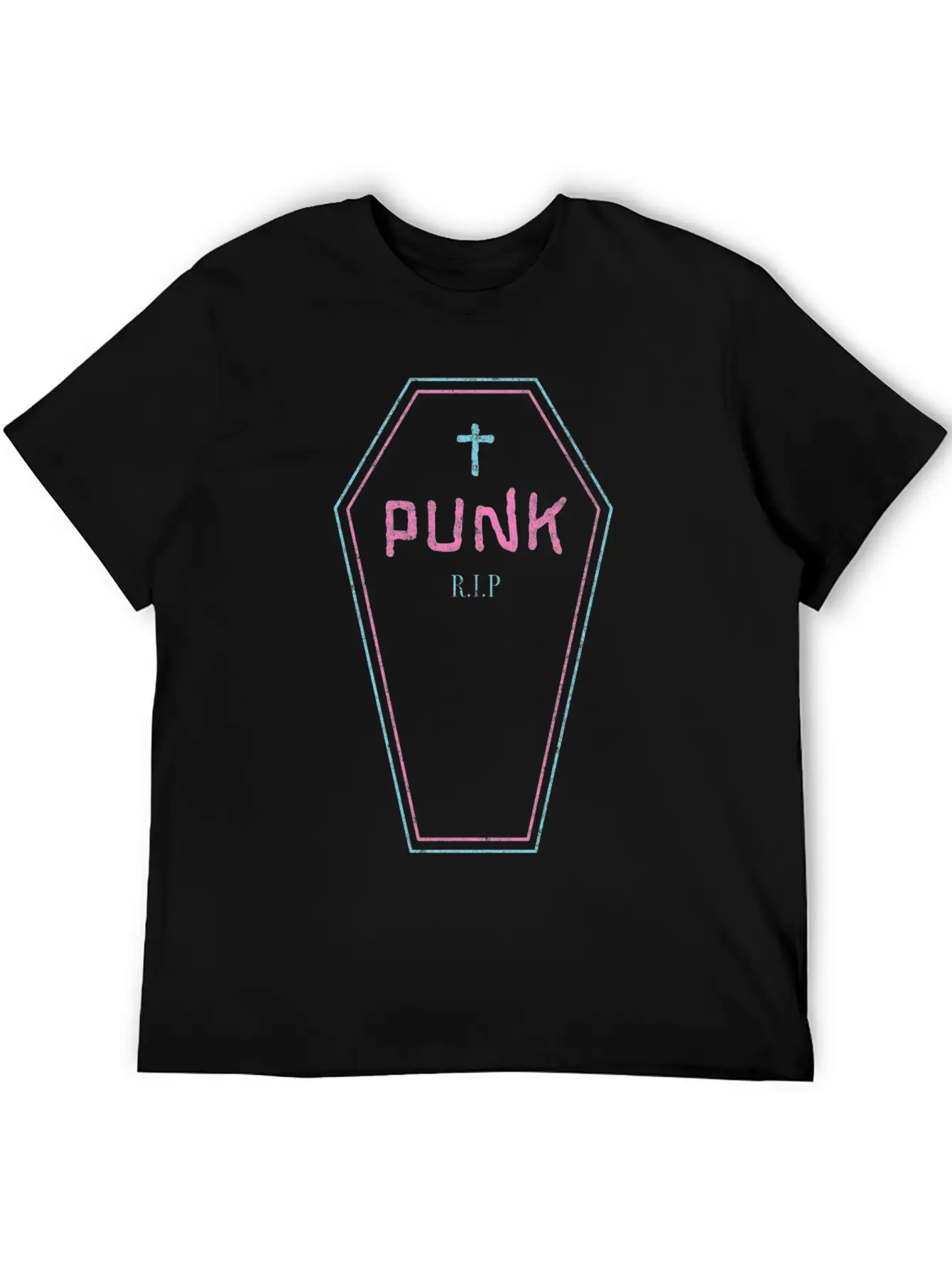 Funny Punk - Rock Guitar - Coffin - Punk Is Dead - Breathable Graphic T-Shirt – Perfect For Casual Days