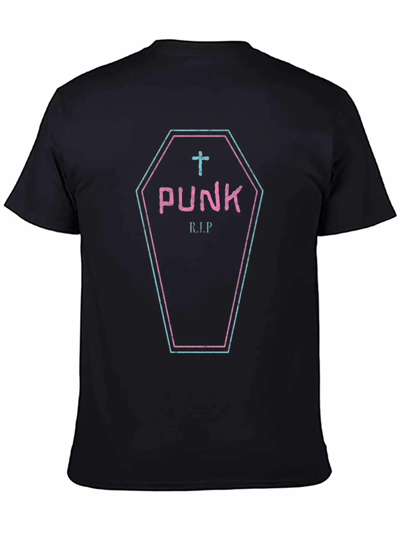 Funny Punk - Rock Guitar - Coffin - Punk Is Dead - Breathable Graphic T-Shirt – Perfect For Casual Days