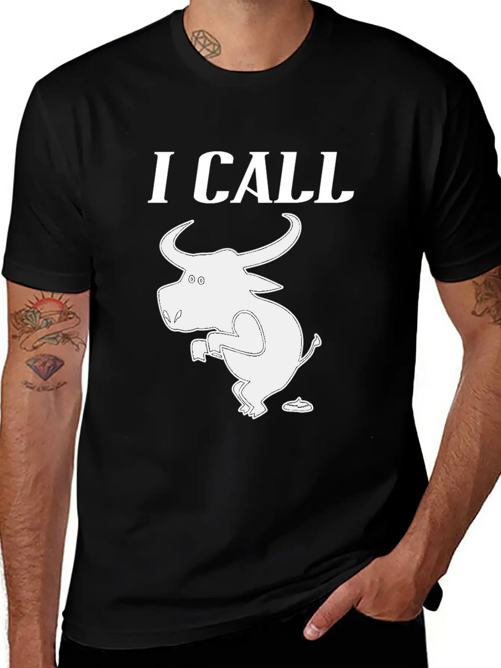 Funny Quote I Call Bull - Sarcastic Animal Unisex Casual T-Shirt – Clean Design For Daily Comfort