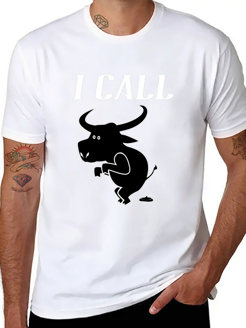 Funny Quote I Call Bull - Sarcastic Animal Unisex Casual T-Shirt – Clean Design For Daily Comfort