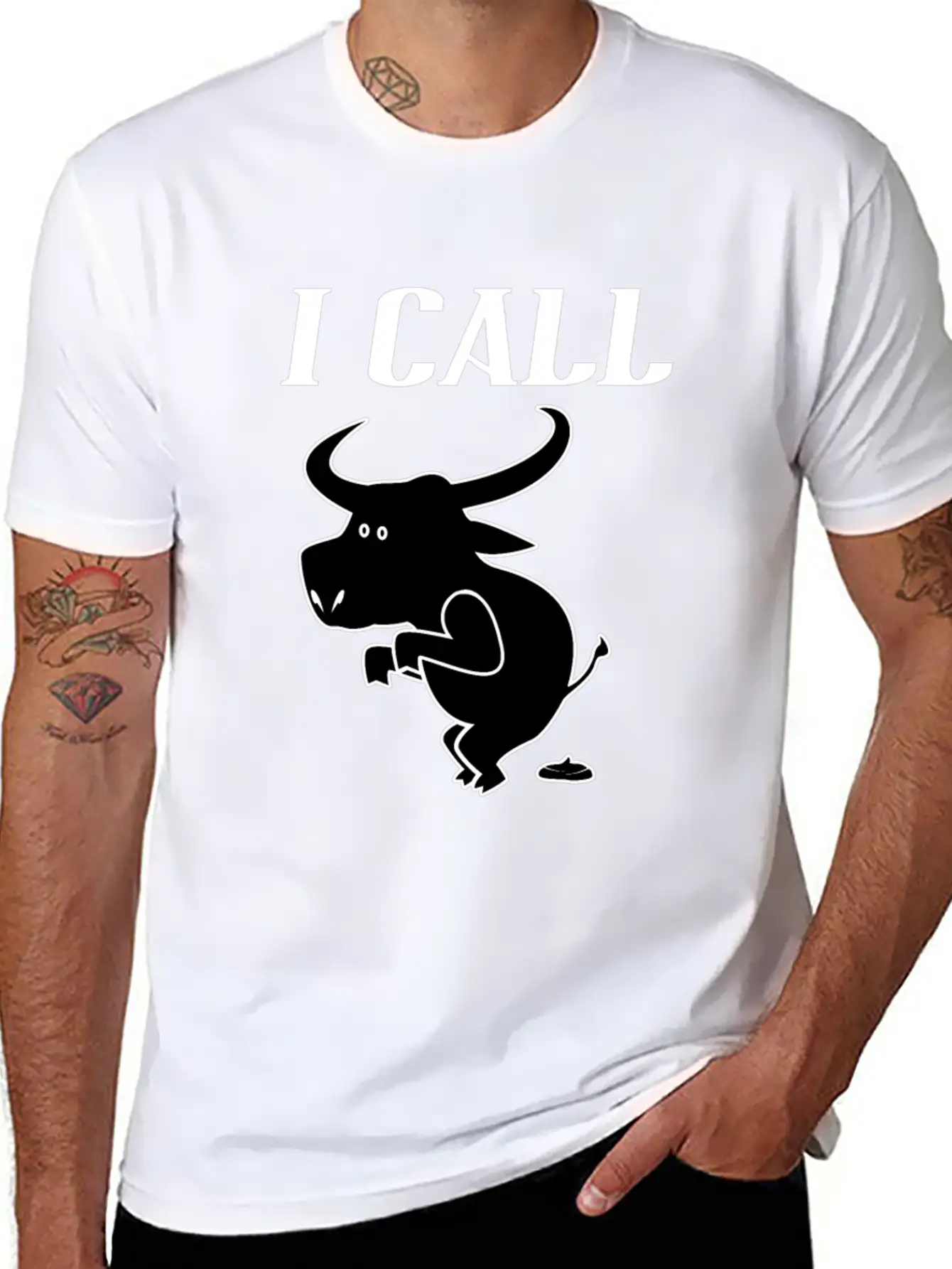 Funny Quote I Call Bull - Sarcastic Animal Unisex Casual T-Shirt – Clean Design For Daily Comfort