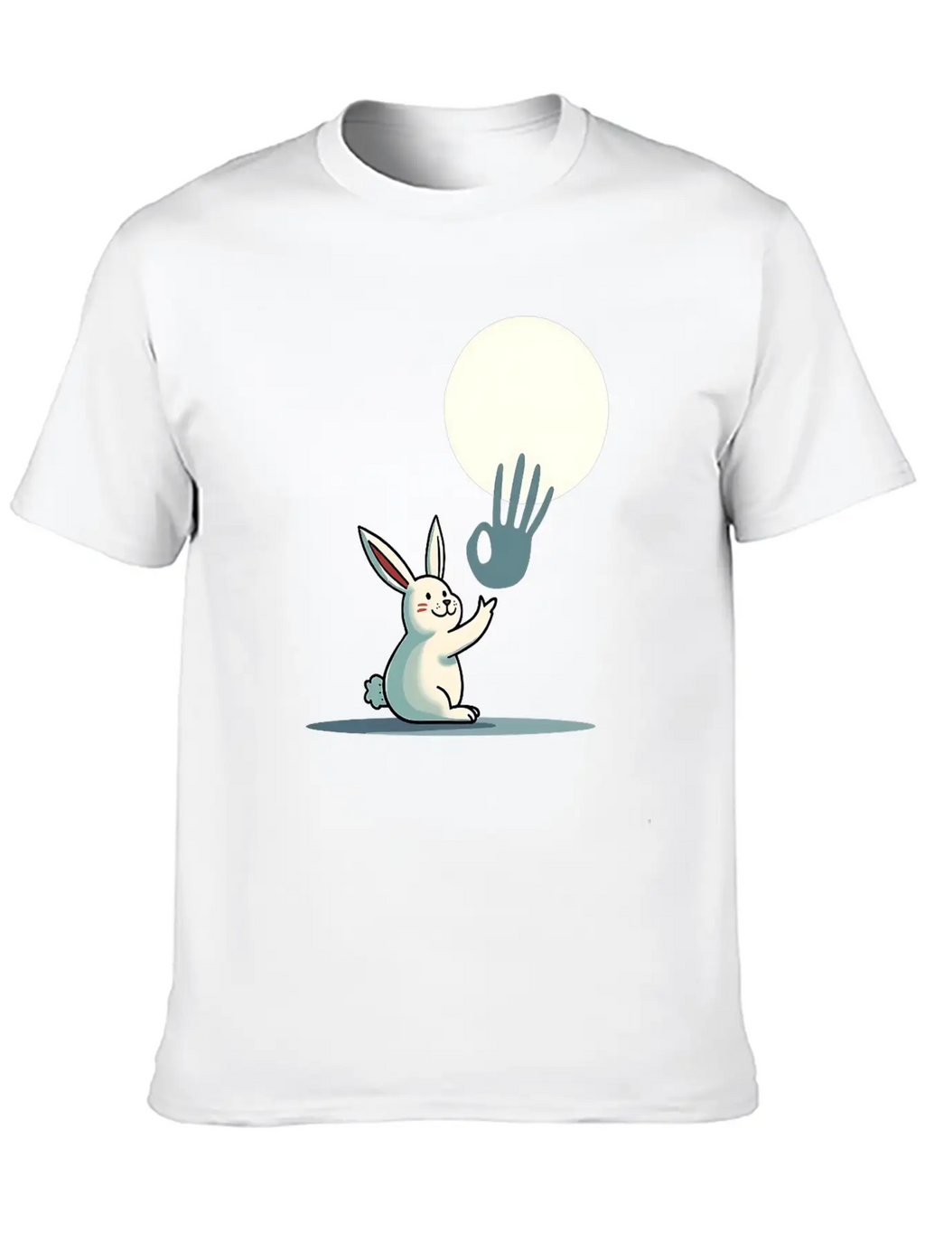 Funny Rabbit Hand Shadow Puppets Humor Pop Art Classic Cotton Tee – Unisex Comfort For Any Season