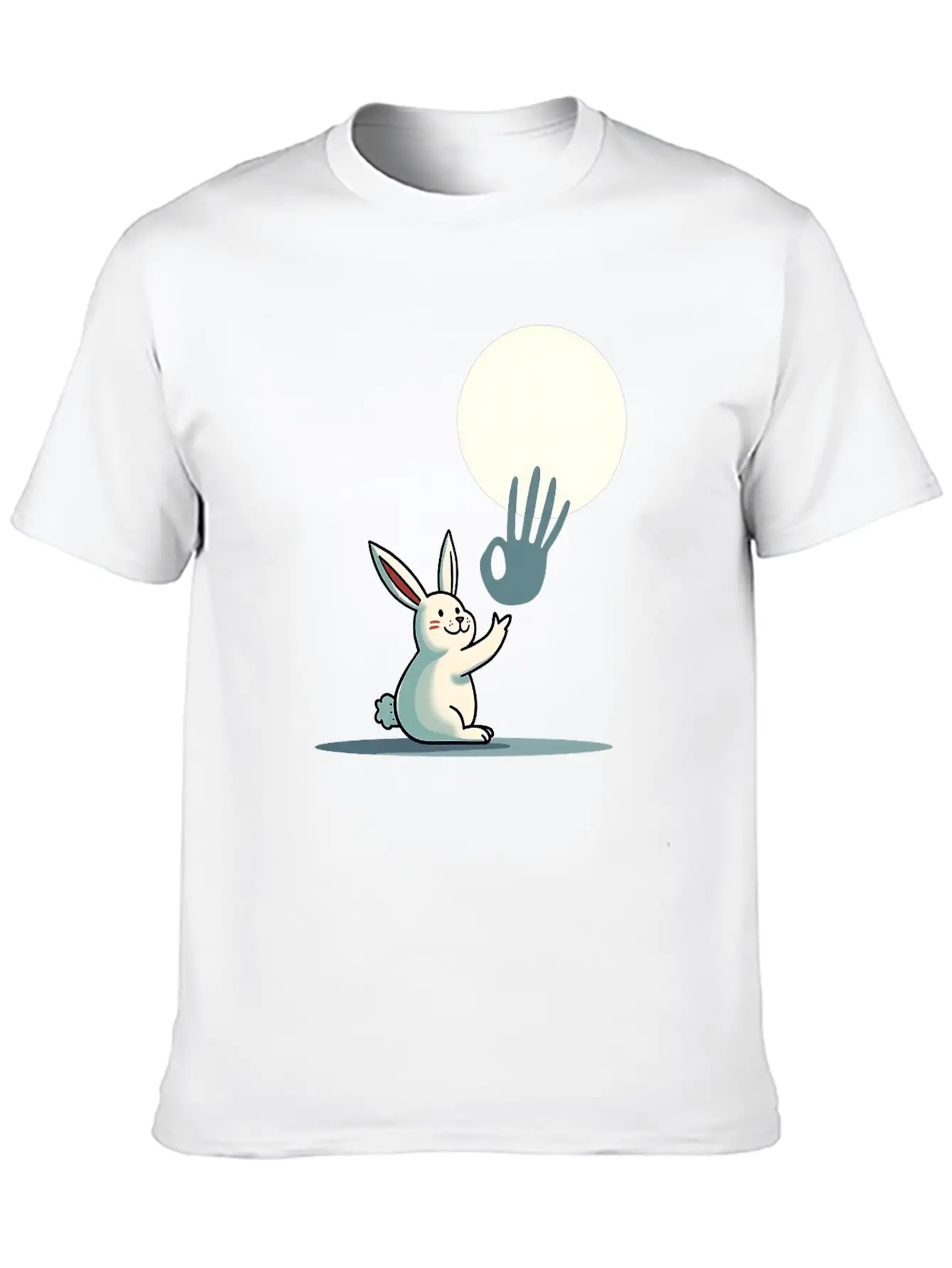 Funny Rabbit Hand Shadow Puppets Humor Pop Art Classic Cotton Tee – Unisex Comfort For Any Season