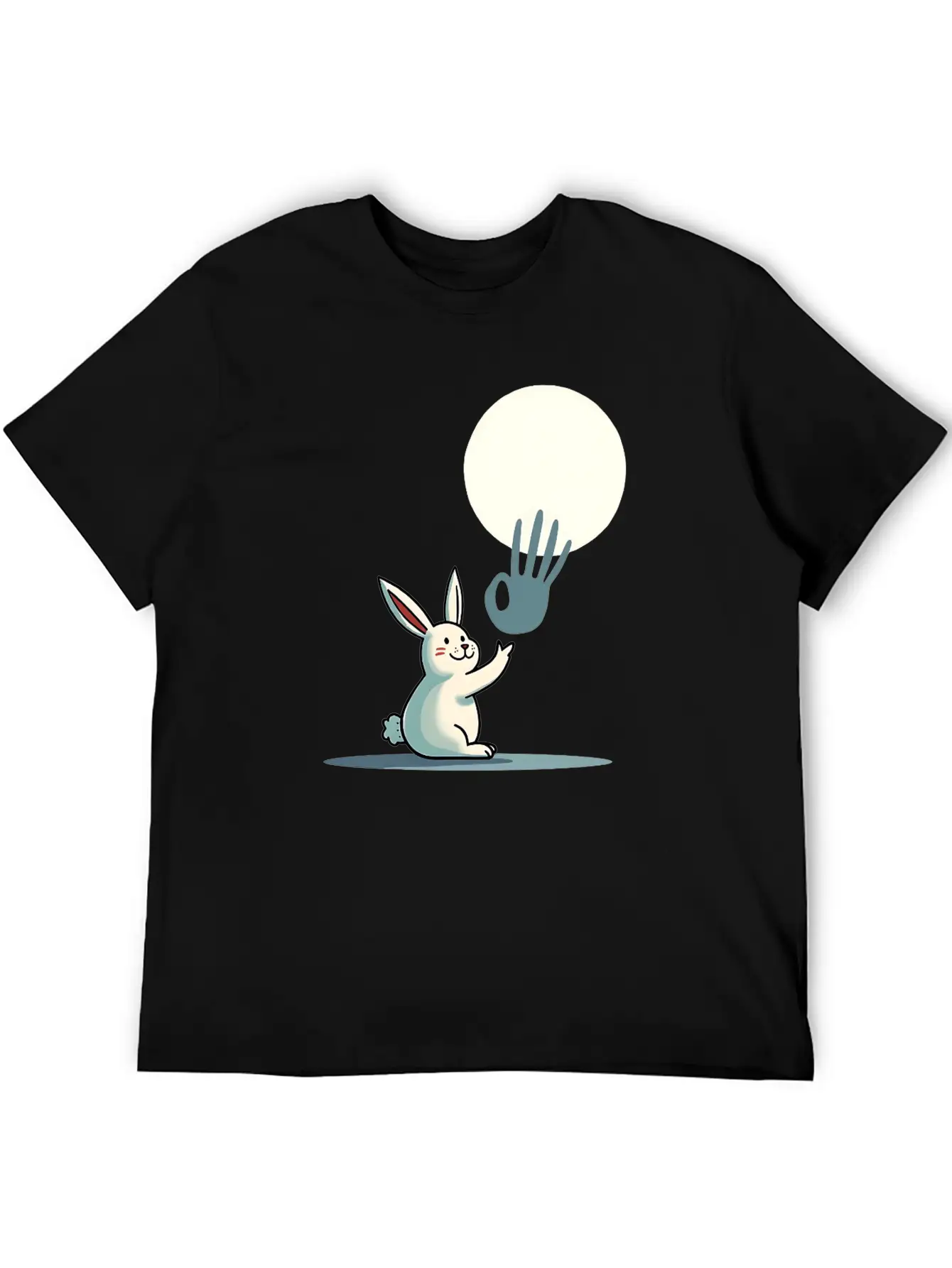 Funny Rabbit Hand Shadow Puppets Humor Pop Art Classic Cotton Tee – Unisex Comfort For Any Season
