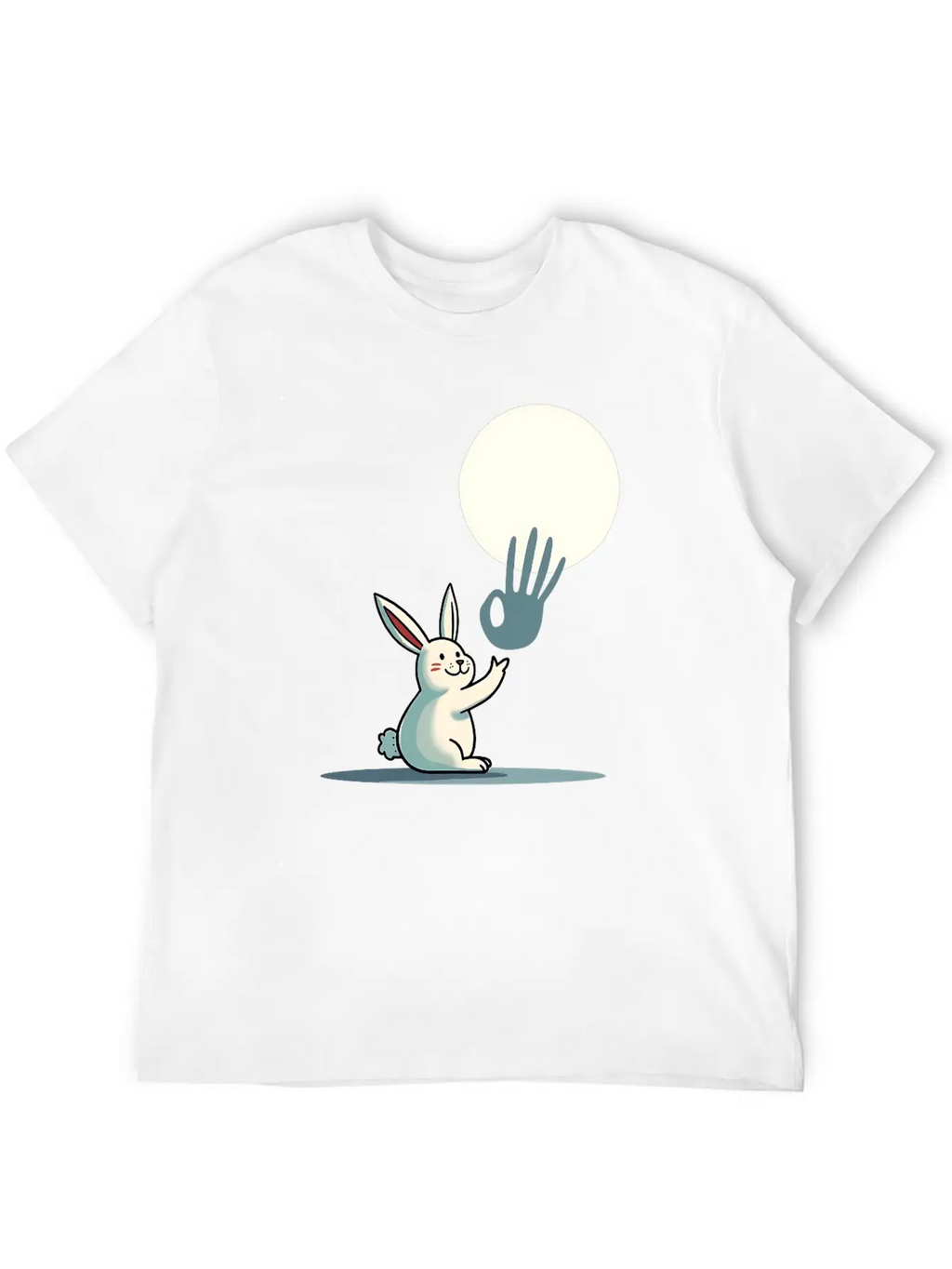 Funny Rabbit Hand Shadow Puppets Humor Pop Art Classic Cotton Tee – Unisex Comfort For Any Season