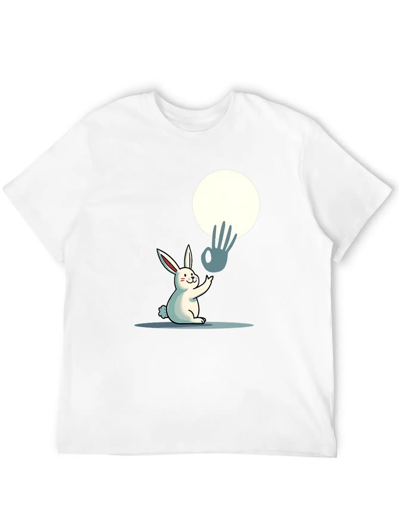 Funny Rabbit Hand Shadow Puppets Humor Pop Art Classic Cotton Tee – Unisex Comfort For Any Season