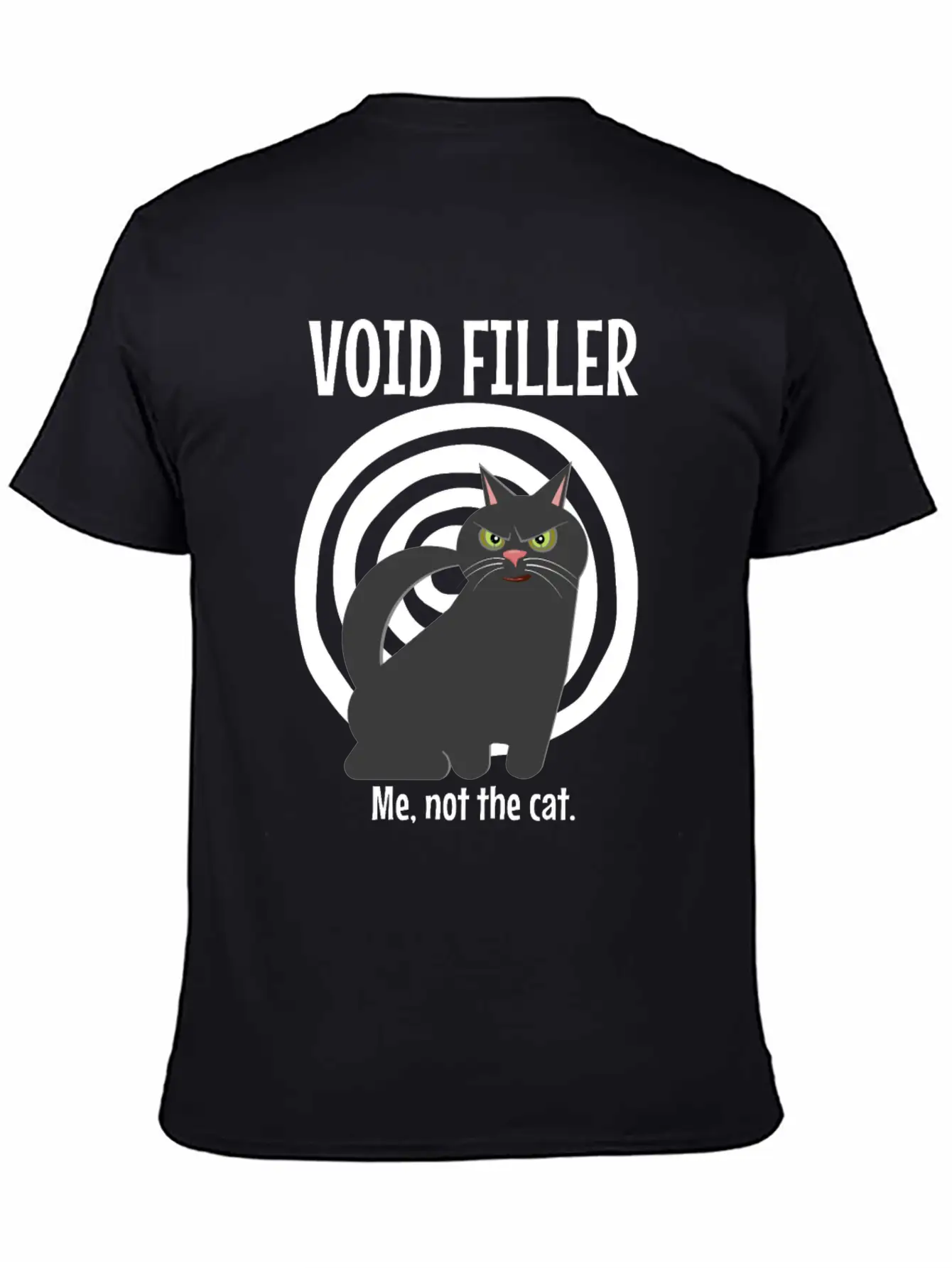 Funny Retro Cute Cat Void Filler Loveable Human Basic Graphic T-Shirt – Daily Comfort In Soft Cotton