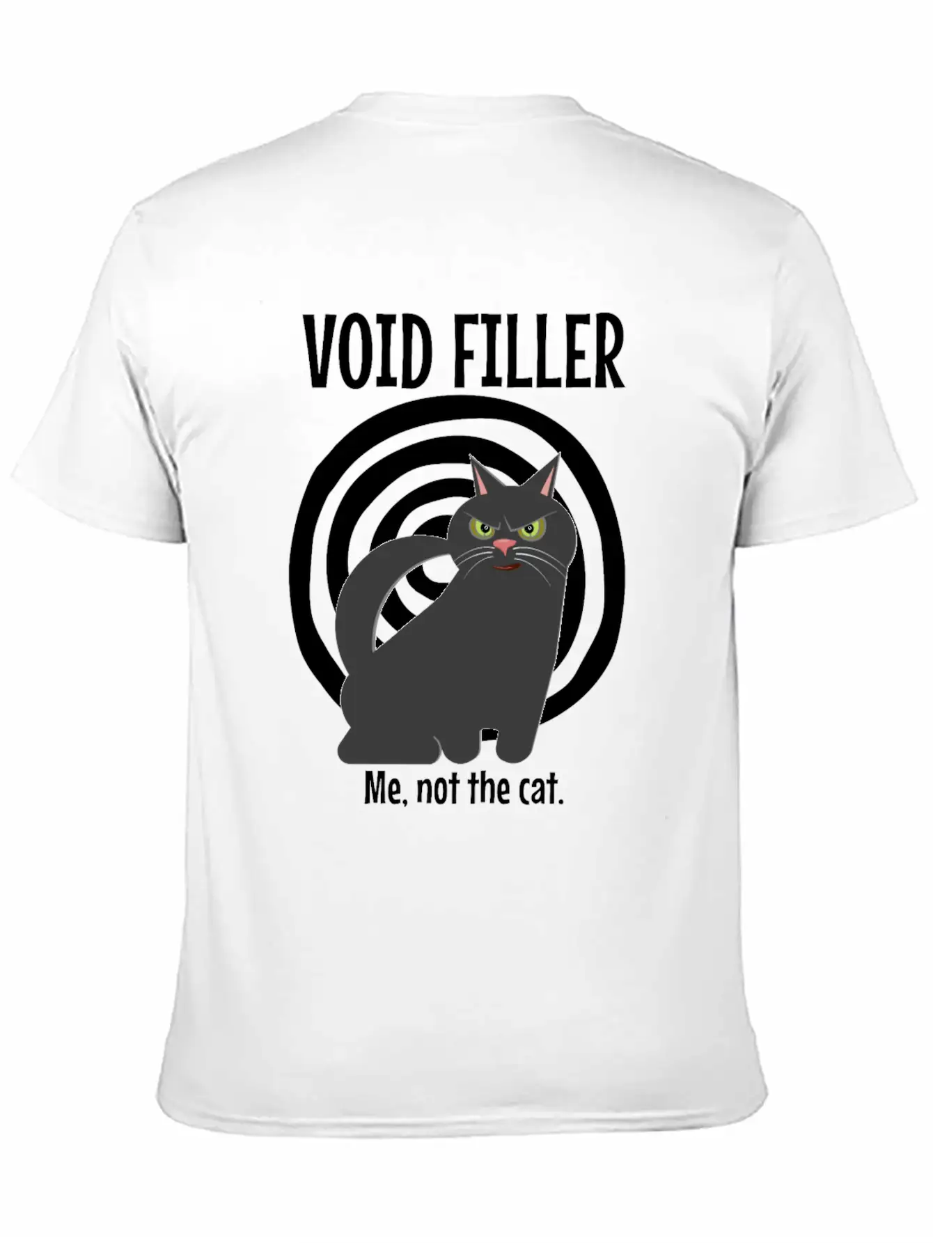 Funny Retro Cute Cat Void Filler Loveable Human Basic Graphic T-Shirt – Daily Comfort In Soft Cotton