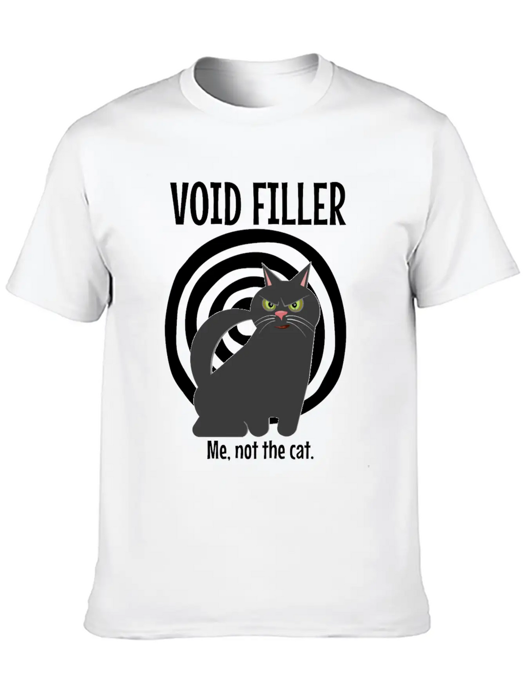 Funny Retro Cute Cat Void Filler Loveable Human Basic Graphic T-Shirt – Daily Comfort In Soft Cotton