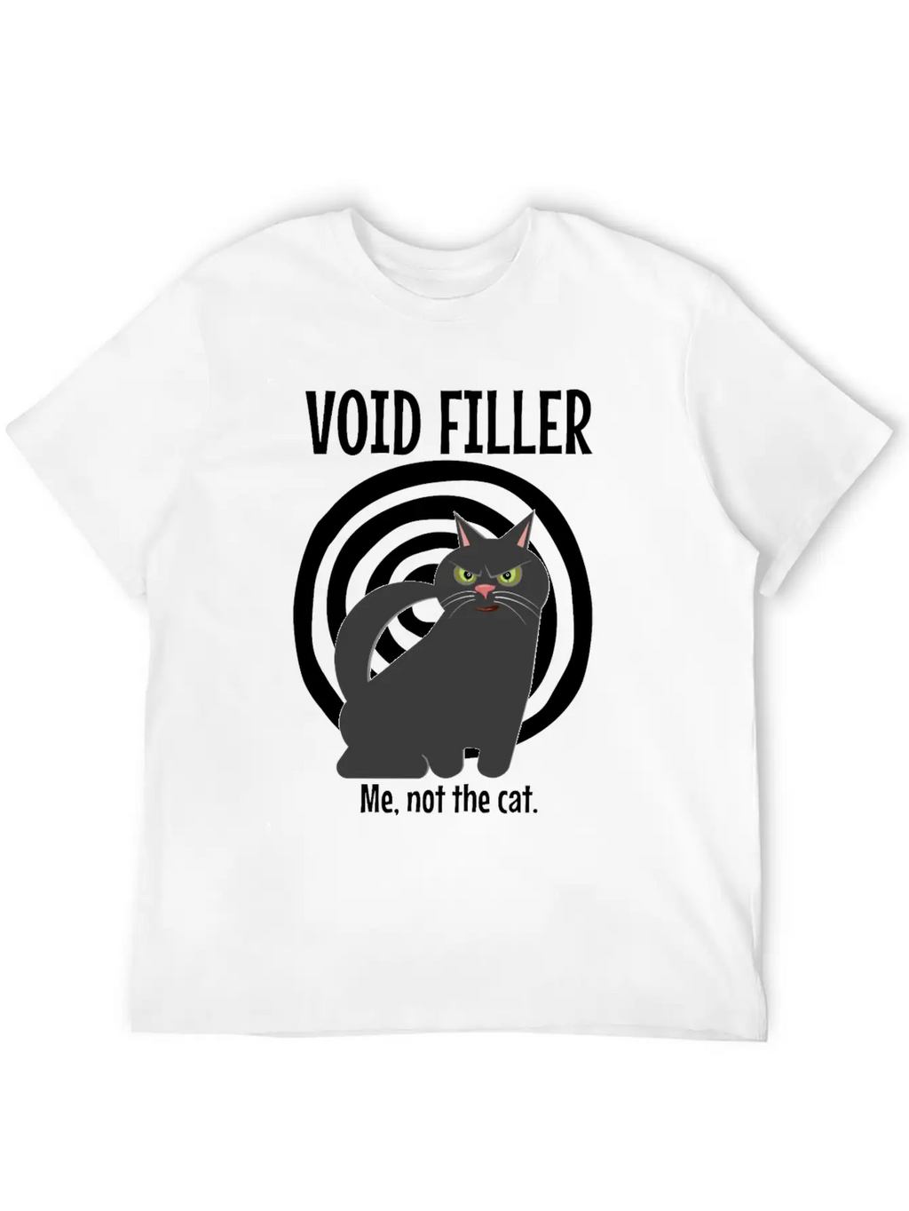 Funny Retro Cute Cat Void Filler Loveable Human Basic Graphic T-Shirt – Daily Comfort In Soft Cotton