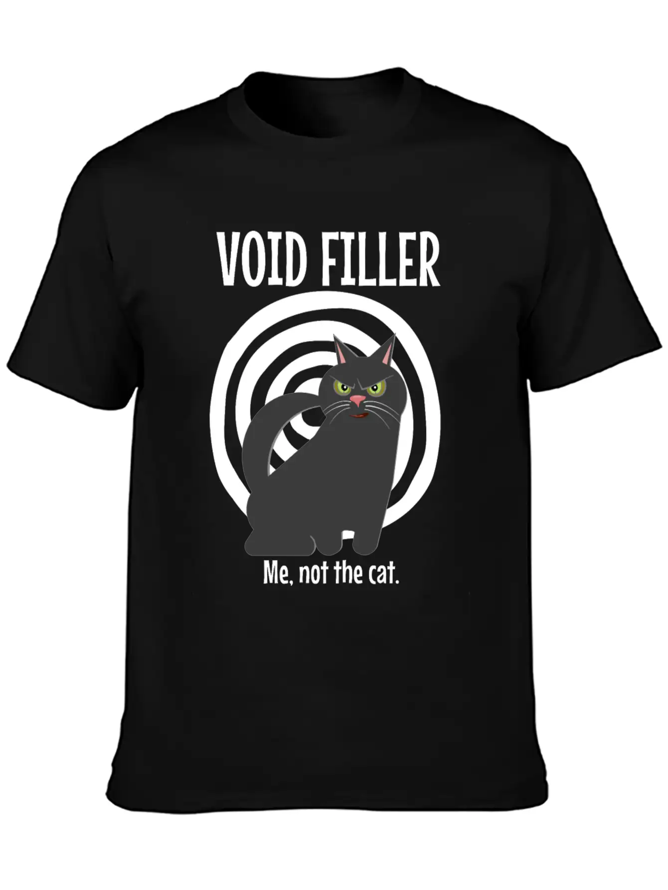 Funny Retro Cute Cat Void Filler Loveable Human Basic Graphic T-Shirt – Daily Comfort In Soft Cotton