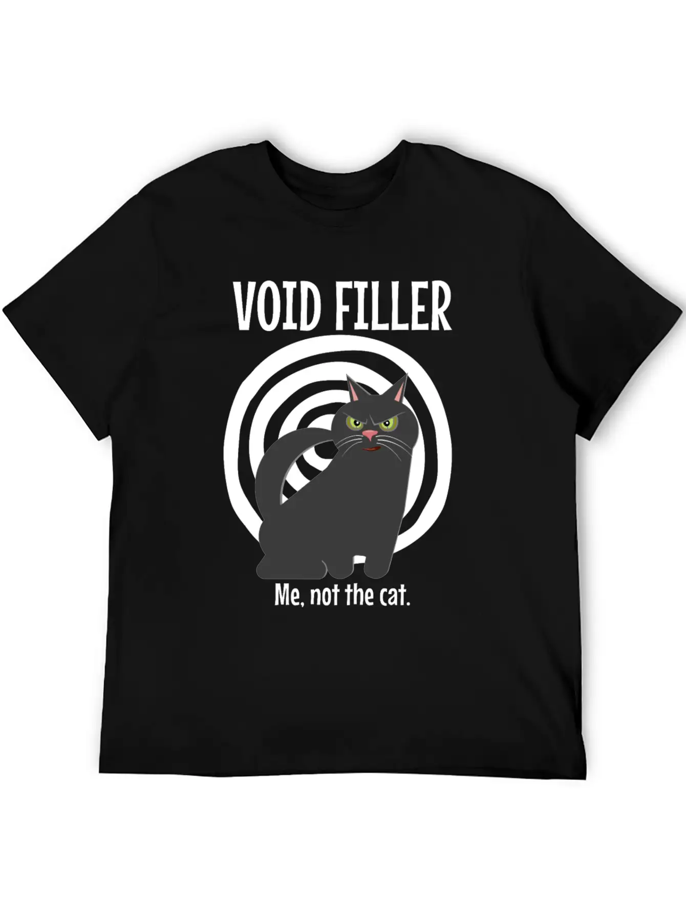 Funny Retro Cute Cat Void Filler Loveable Human Basic Graphic T-Shirt – Daily Comfort In Soft Cotton