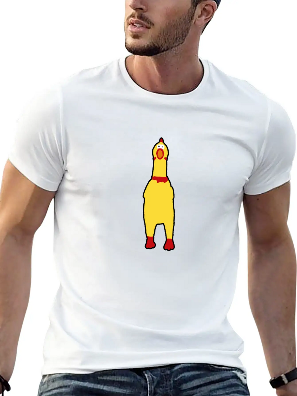 Funny Rubberchicken, Crazy Nerd Design Timeless Short Sleeve Tee – Comfy And Minimalist Design