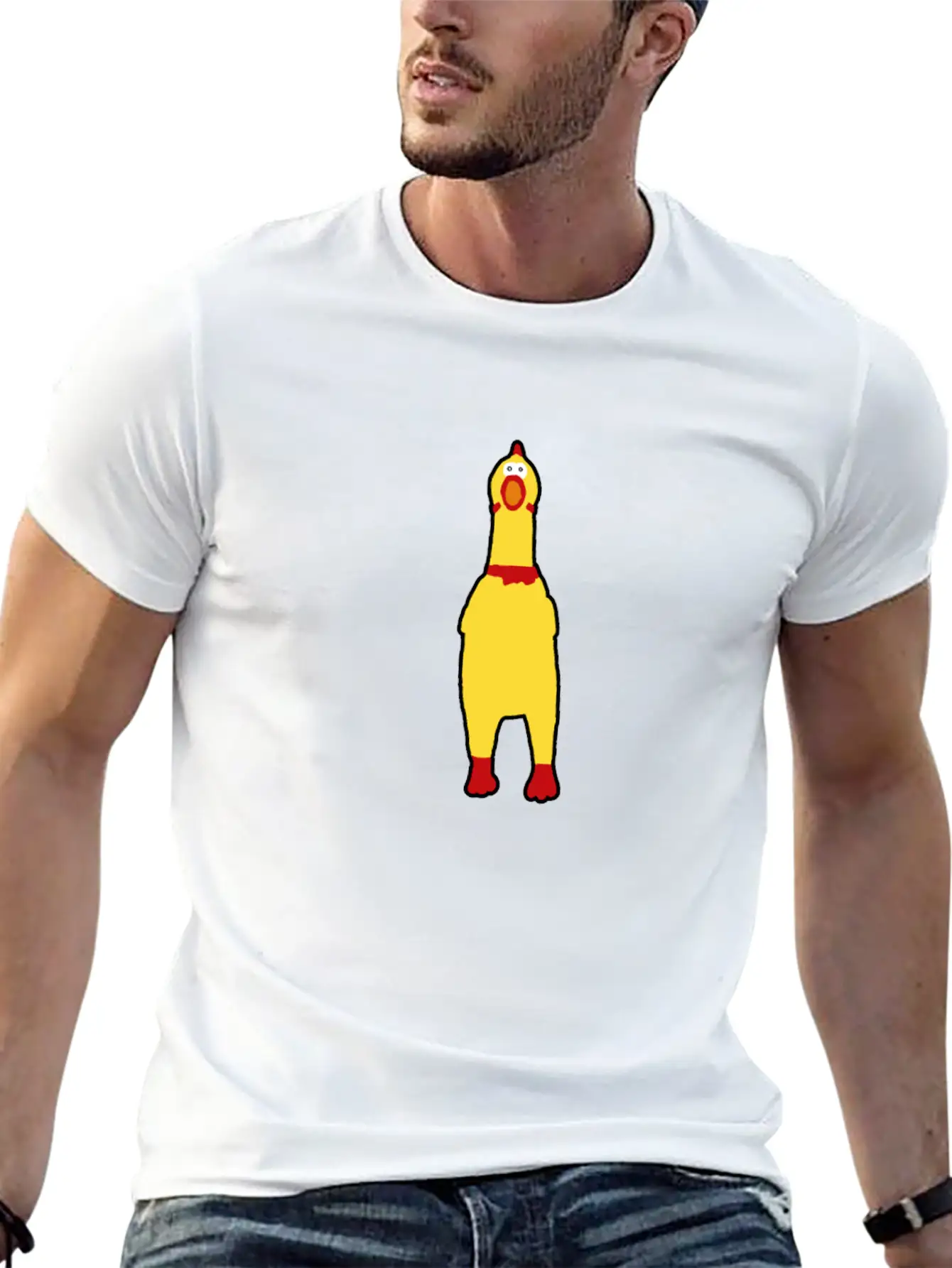 Funny Rubberchicken, Crazy Nerd Design Timeless Short Sleeve Tee – Comfy And Minimalist Design