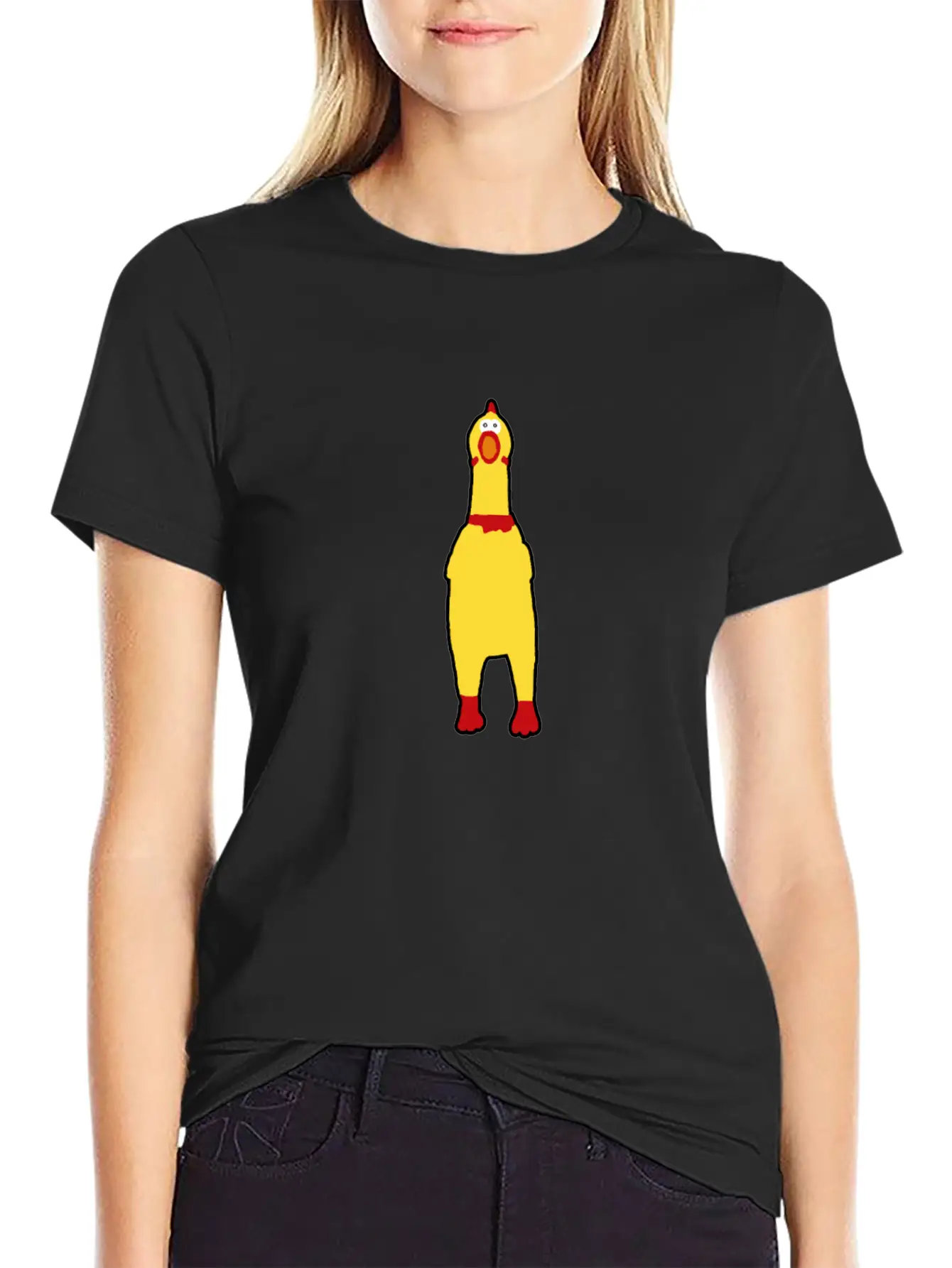 Funny Rubberchicken, Crazy Nerd Design Timeless Short Sleeve Tee – Comfy And Minimalist Design
