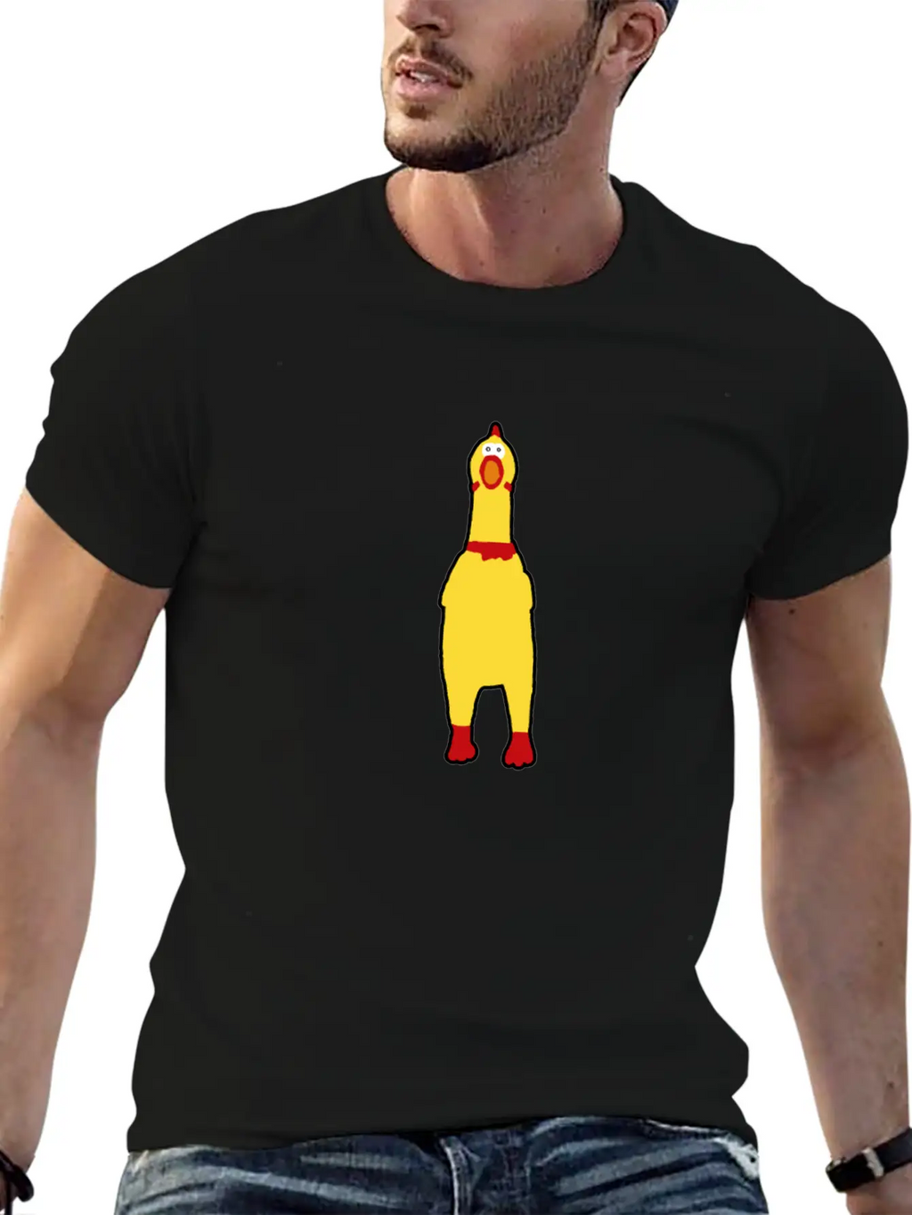 Funny Rubberchicken, Crazy Nerd Design Timeless Short Sleeve Tee – Comfy And Minimalist Design