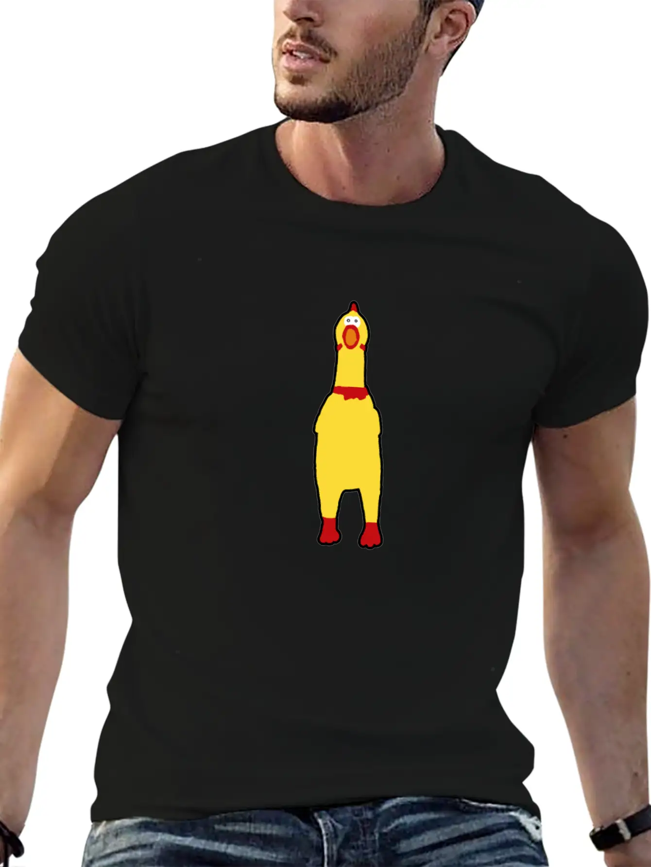 Funny Rubberchicken, Crazy Nerd Design Timeless Short Sleeve Tee – Comfy And Minimalist Design