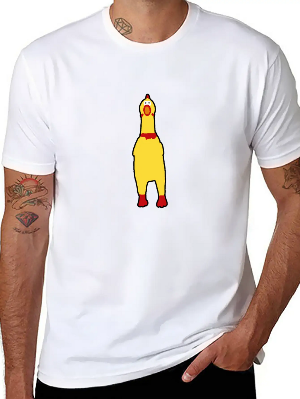 Funny Rubberchicken, Crazy Nerd Design Timeless Short Sleeve Tee – Comfy And Minimalist Design