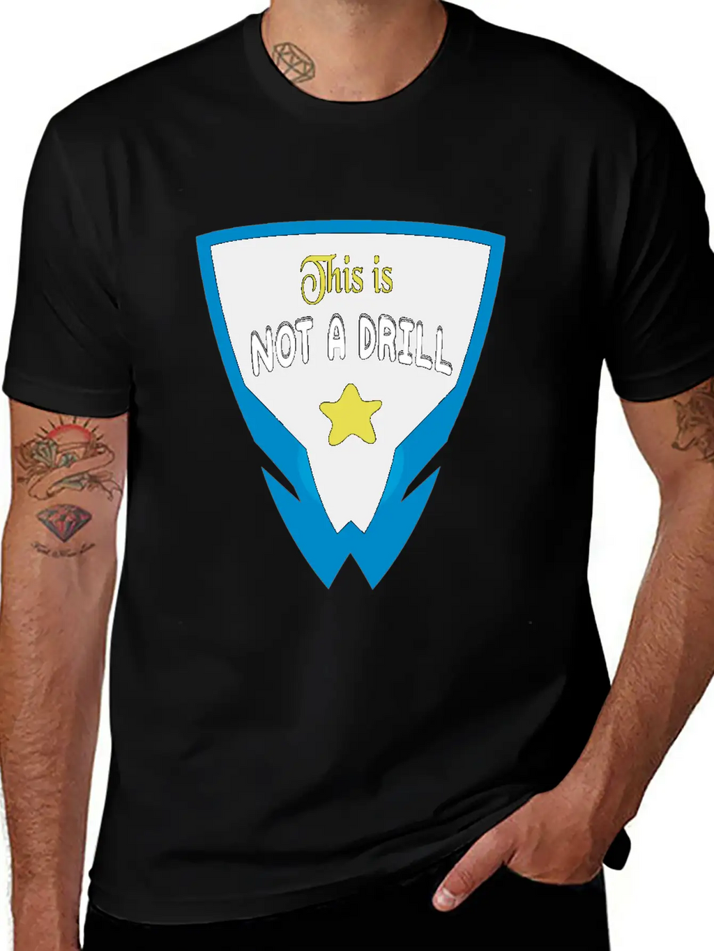 Funny Sayings Quotes, This Is Not A Drill Timeless Short Sleeve Tee – Comfy And Minimalist Design