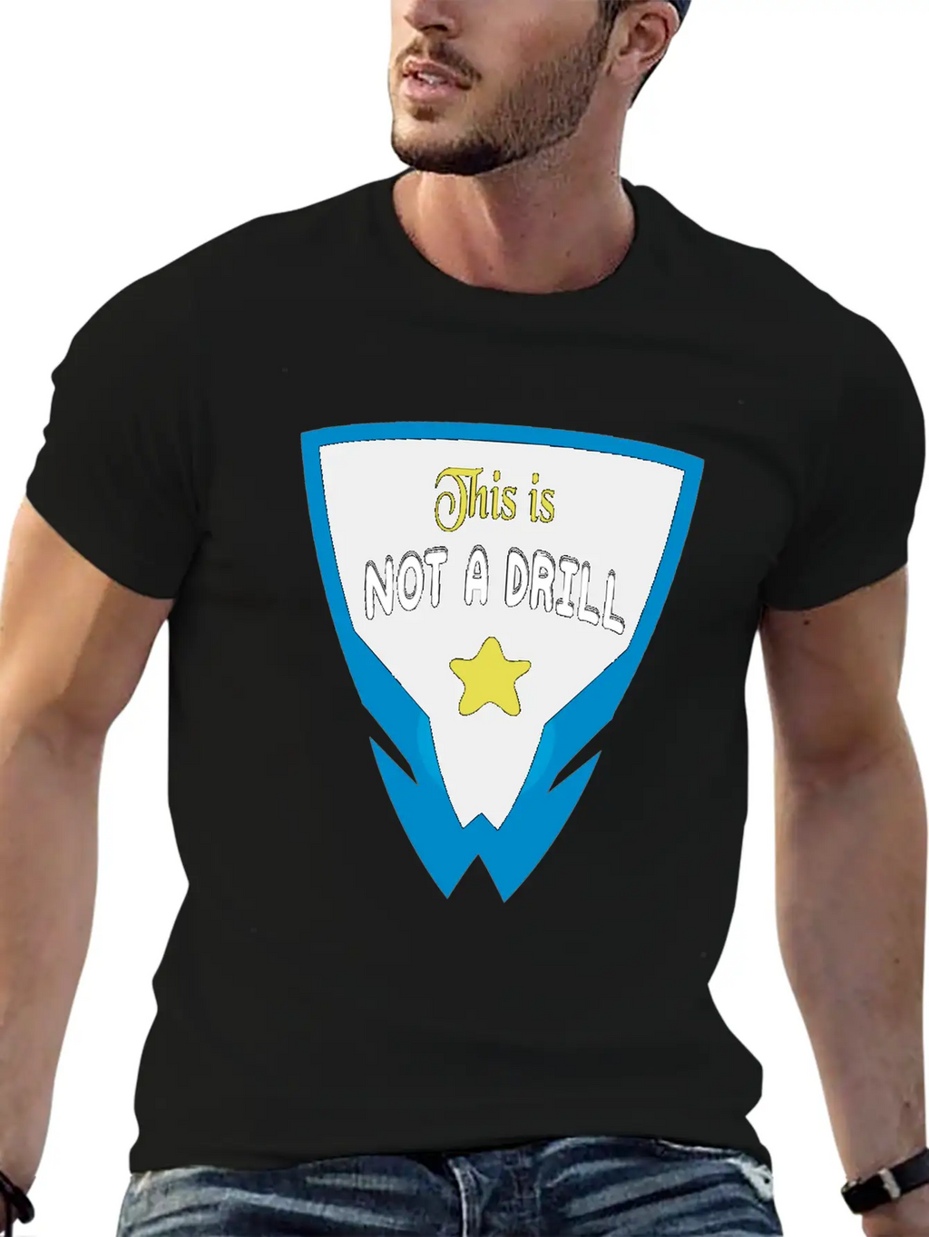 Funny Sayings Quotes, This Is Not A Drill Timeless Short Sleeve Tee – Comfy And Minimalist Design