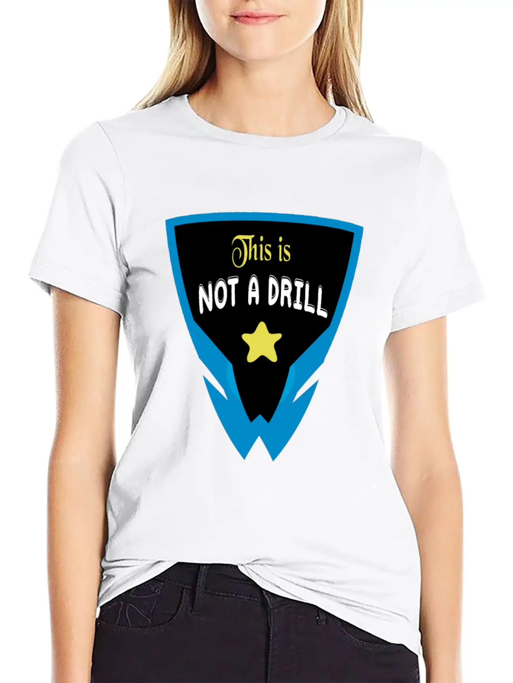 Funny Sayings Quotes, This Is Not A Drill Timeless Short Sleeve Tee – Comfy And Minimalist Design