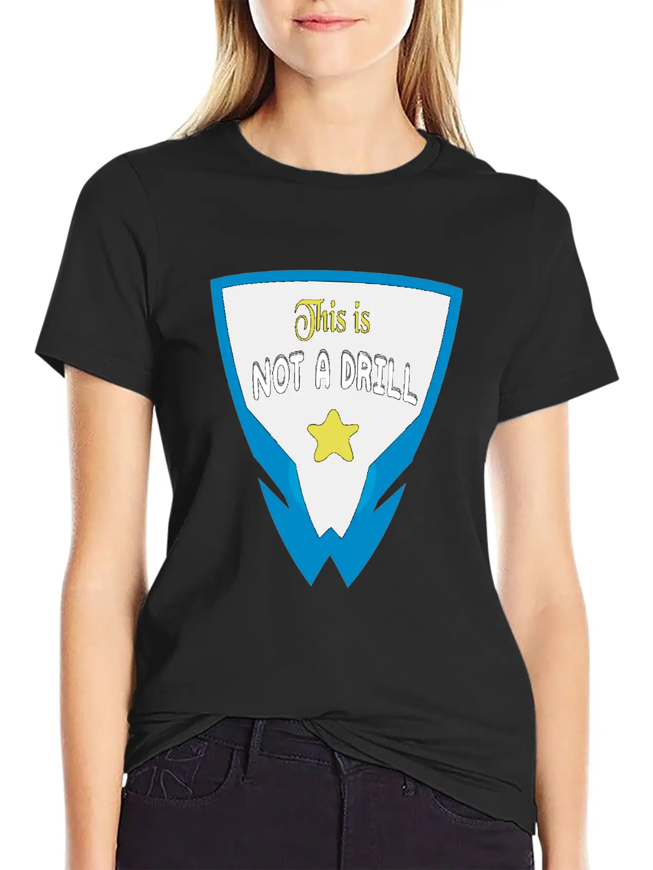 Funny Sayings Quotes, This Is Not A Drill Timeless Short Sleeve Tee – Comfy And Minimalist Design