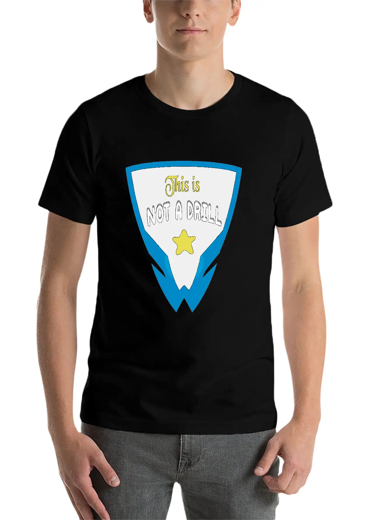 Funny Sayings Quotes, This Is Not A Drill Timeless Short Sleeve Tee – Comfy And Minimalist Design