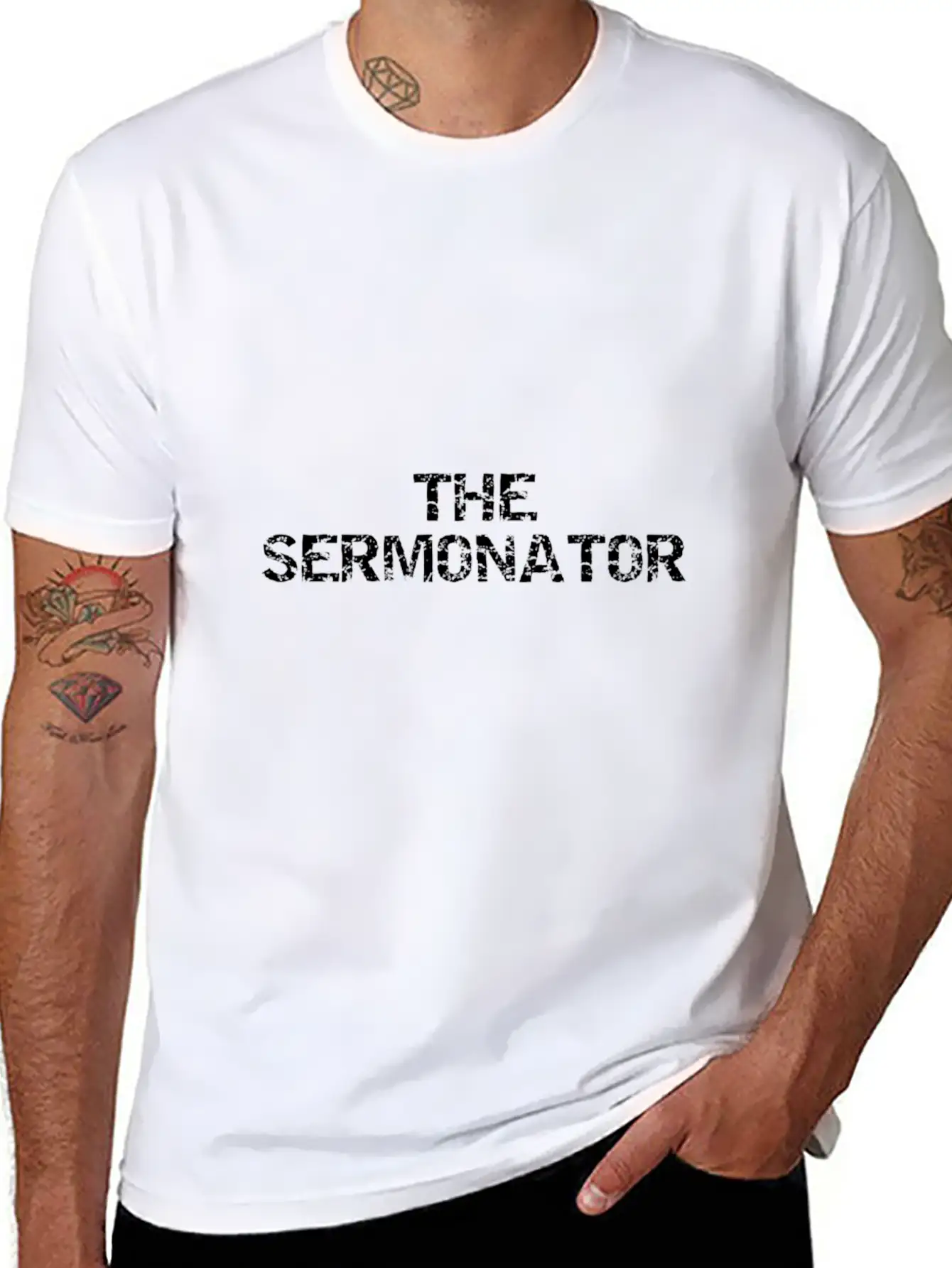 Funny Sermon Preaching For Pastors The Sermonator Classic Cotton Tee – Unisex Comfort For Any Season