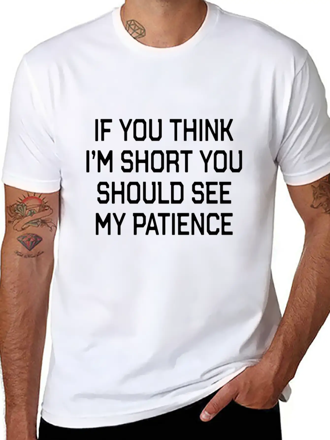Funny Short People Quote If You Think Im Short You Basic Graphic T-Shirt – Daily Comfort In Soft Cotton