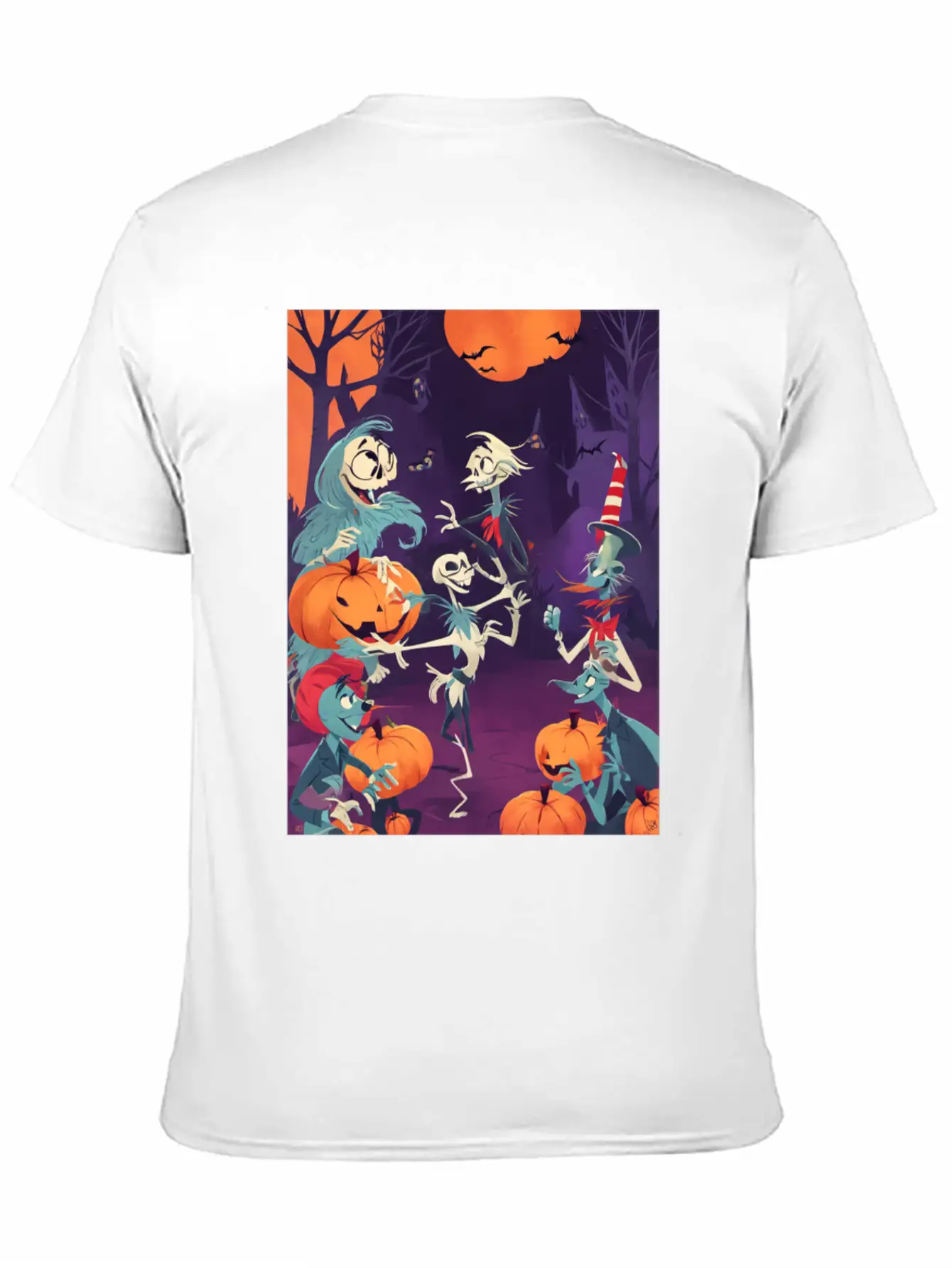 Funny Skeletons Dance On Halloween Party Breathable Graphic T-Shirt – Perfect For Casual Days